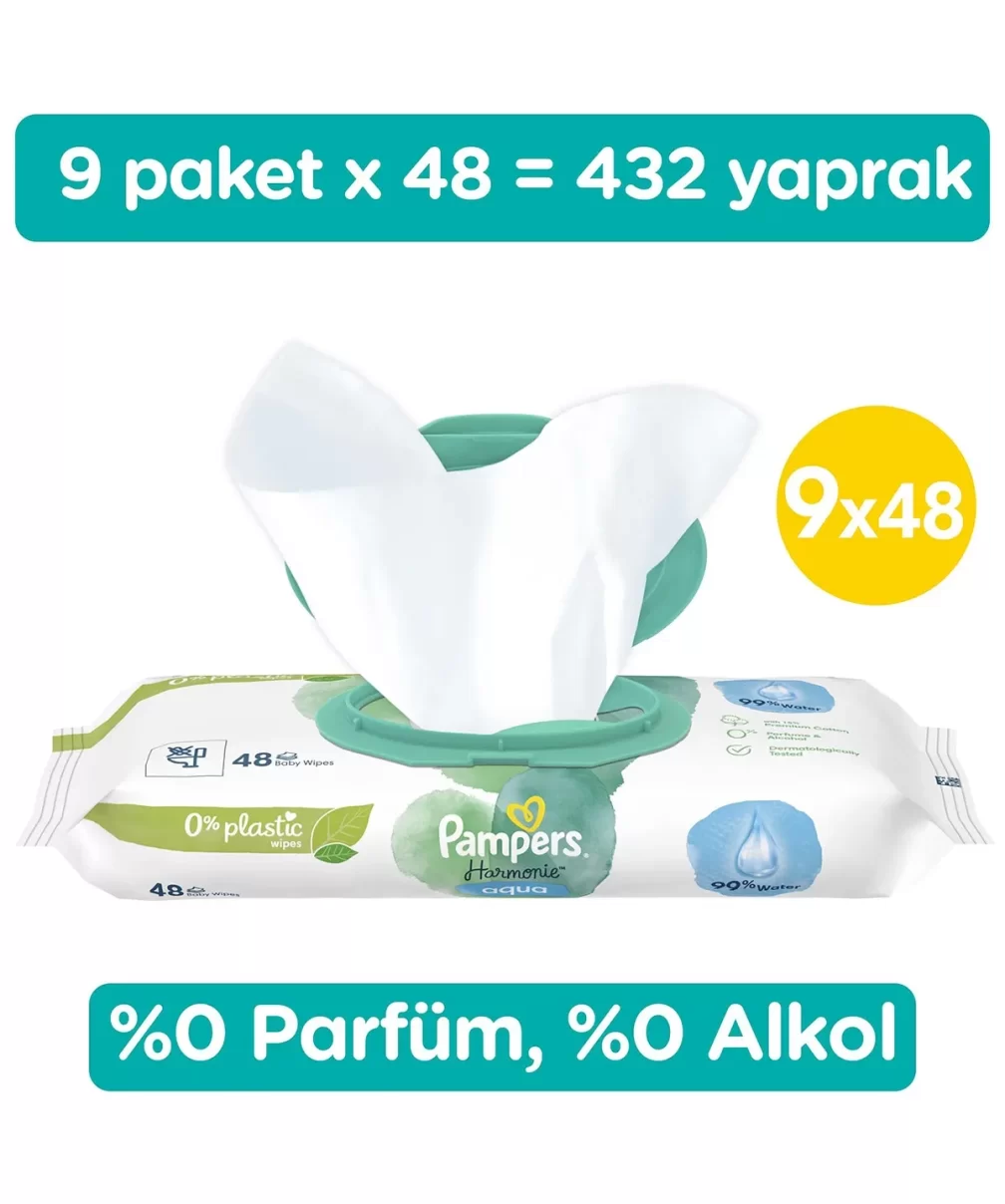 Prima Aqua Pure Islak Havlu Mendil 9lu 432 Yaprak