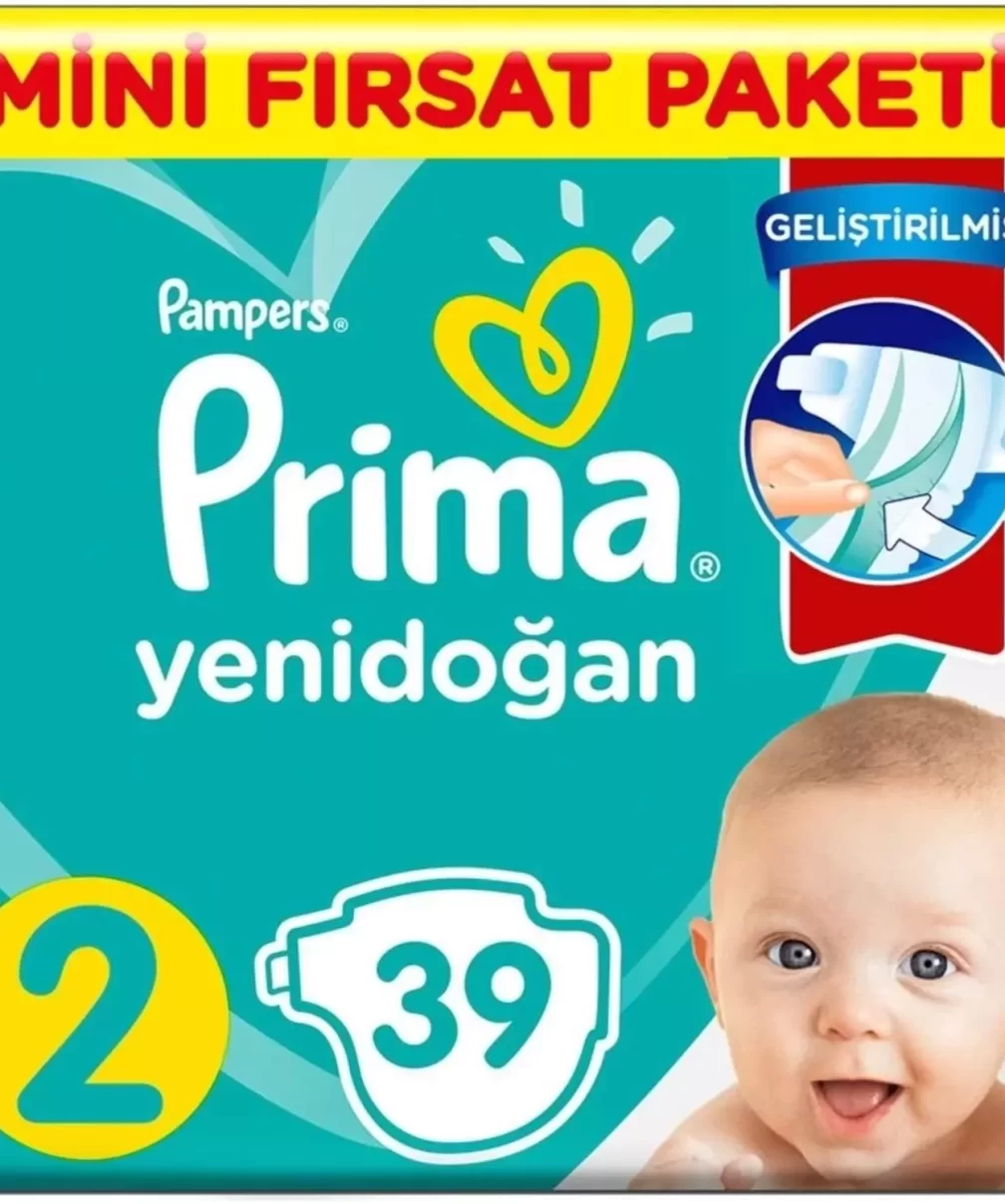 Prima Bebek Bezi Aktif Bebek Standart Paket 2 Beden 39 Adet