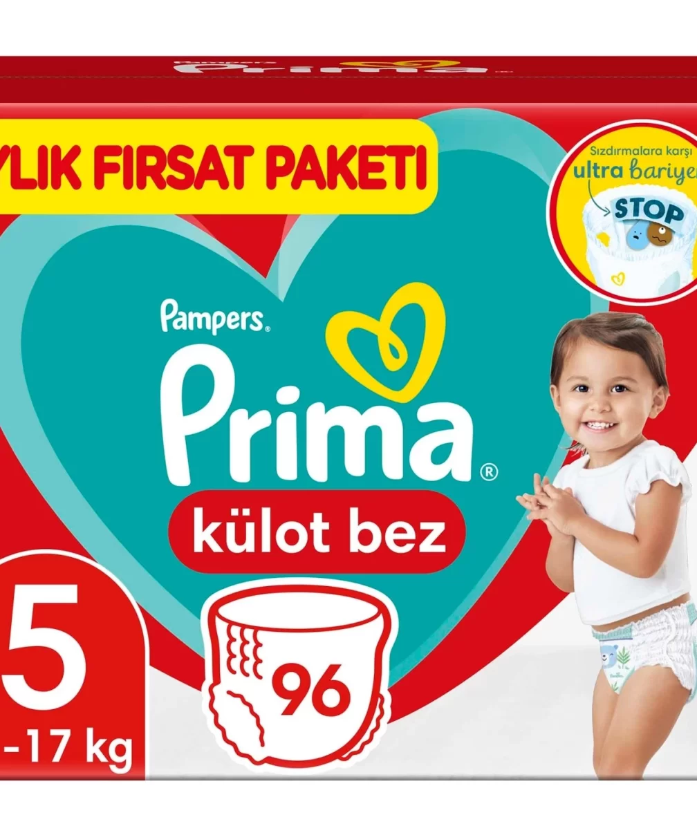 Prima Külot Bebek Bezi Aylık Fırsat Paketi 5 Beden 96 Adet