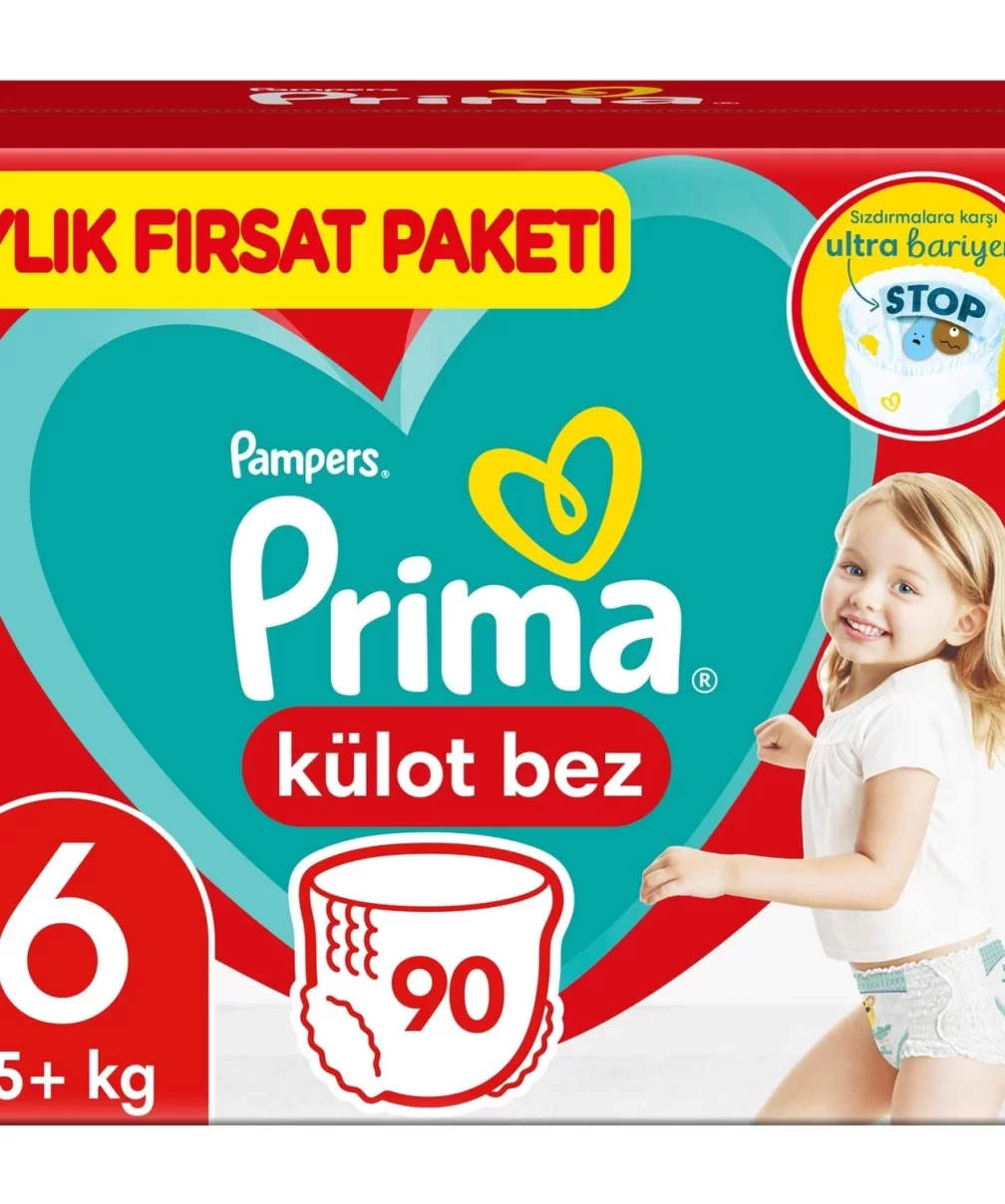 Prima Külot Bebek Bezi Aylık Fırsat Paketi 6 Beden 90 Adet