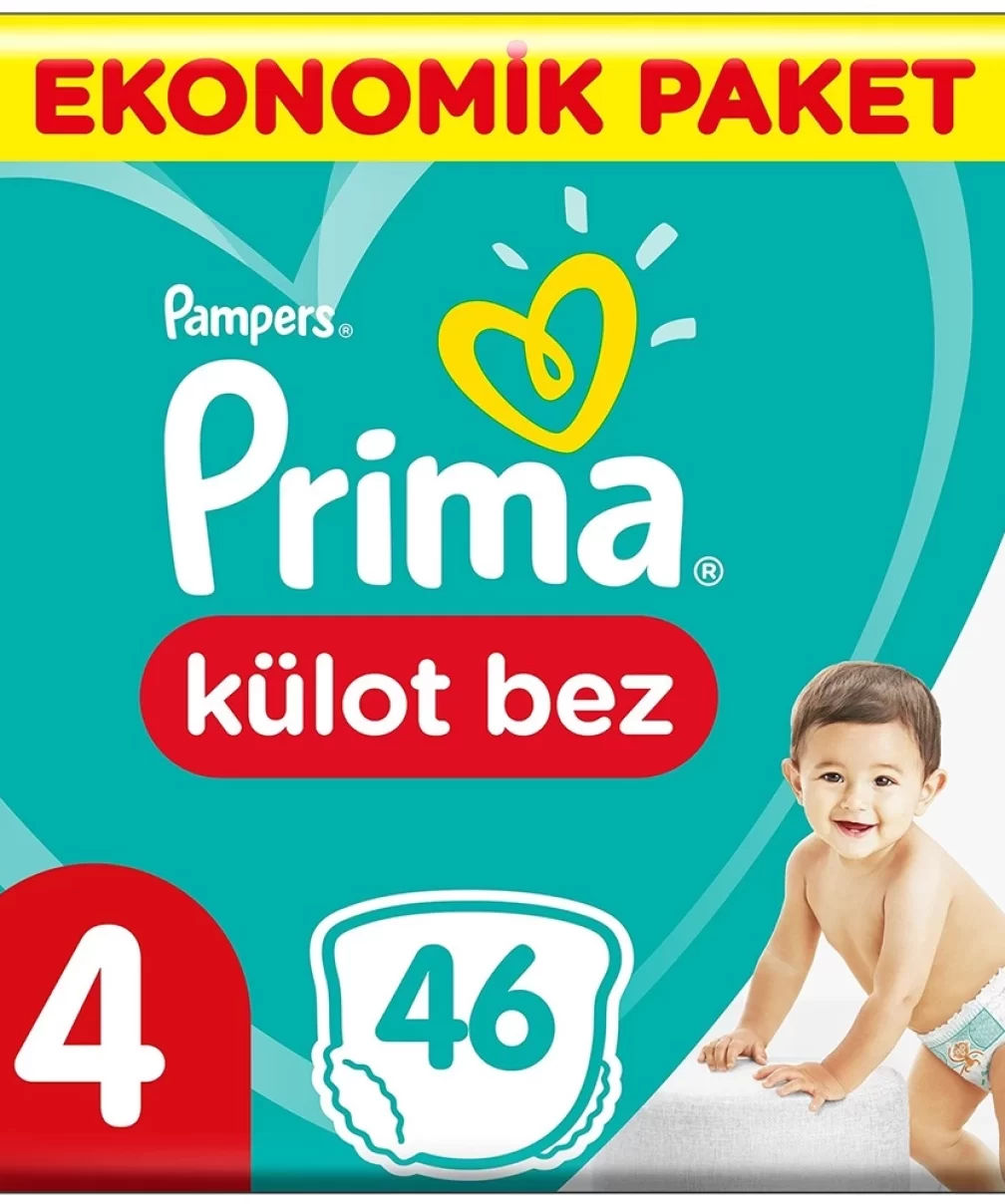 Prima Külot Bebek Bezi Eko Paket 4 Beden 46 Adet