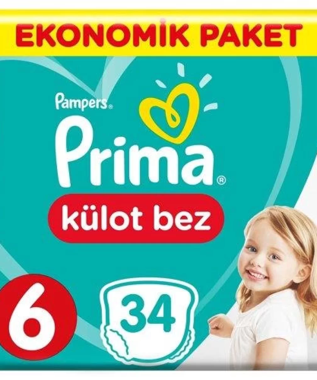 Prima Külot Bebek Bezi Eko Paket 6 Beden 34 Adet