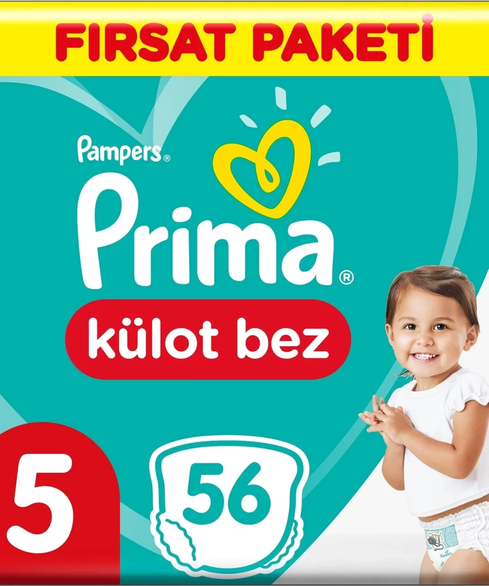 Prima Külot Bebek Bezi Fırsat Paketi 5 Beden 56 Adet