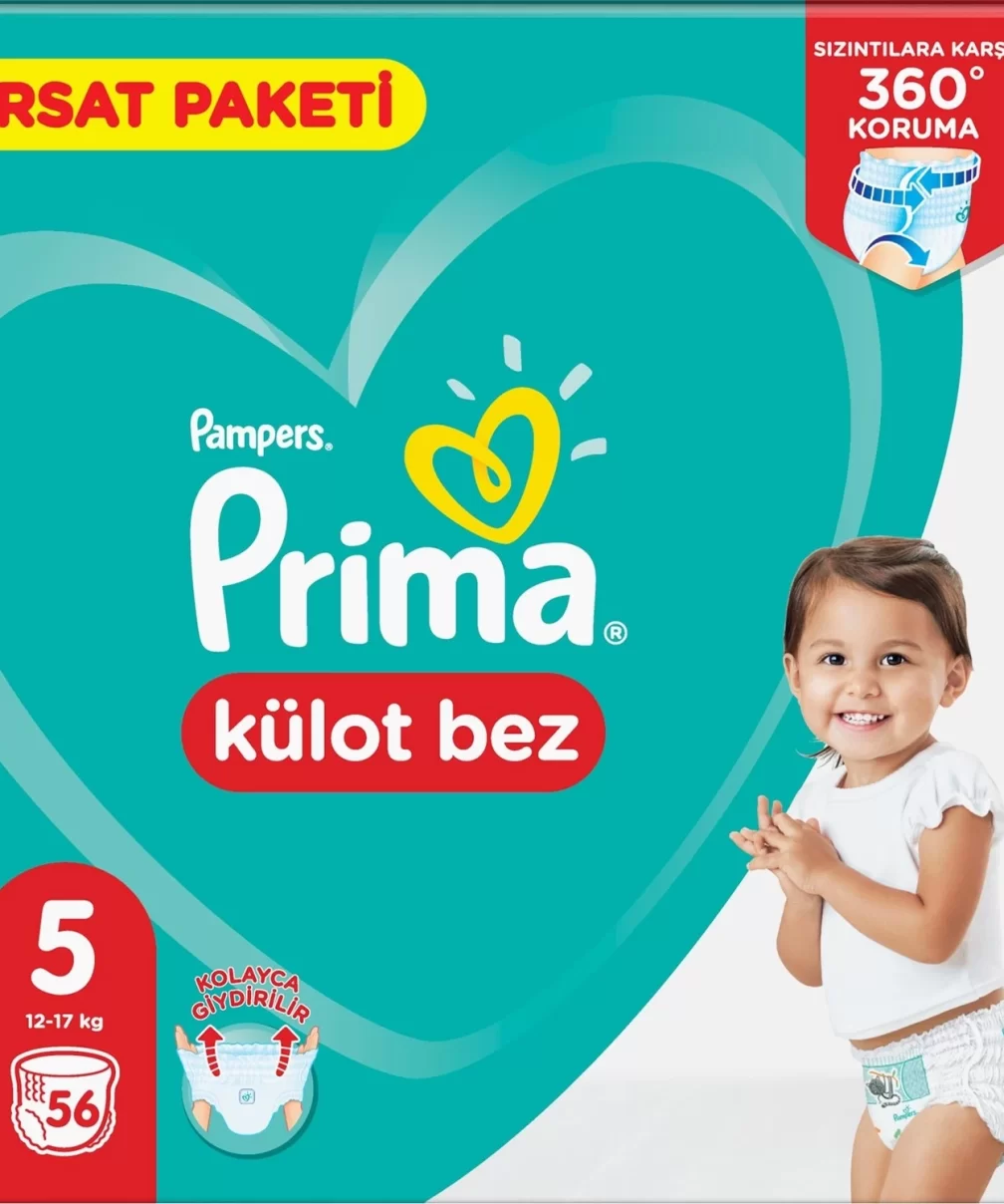 Prima Külot Bebek Bezi Fırsat Paketi 5 Beden 56 Adet