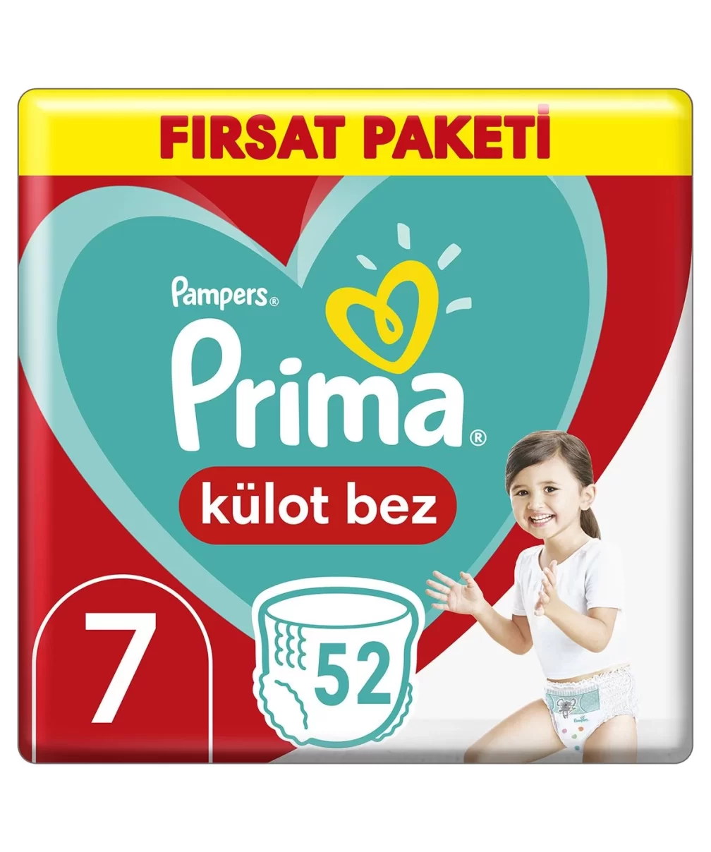 Prima Külot Bebek Bezi Fırsat Paketi 7 Beden 52 Adet