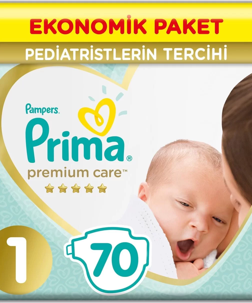 Prima Premium Care Bebek Bezi Ekonomik Paket 1 Beden 70 Adet