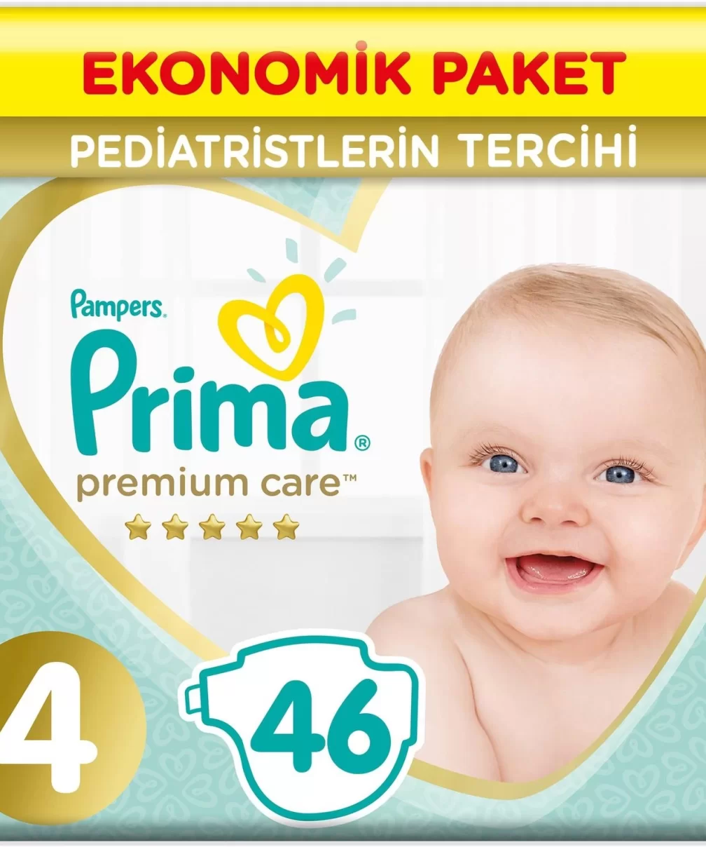 Prima Premium Care Bebek Bezi Ekonomik Paket 4 Beden 46 Adet