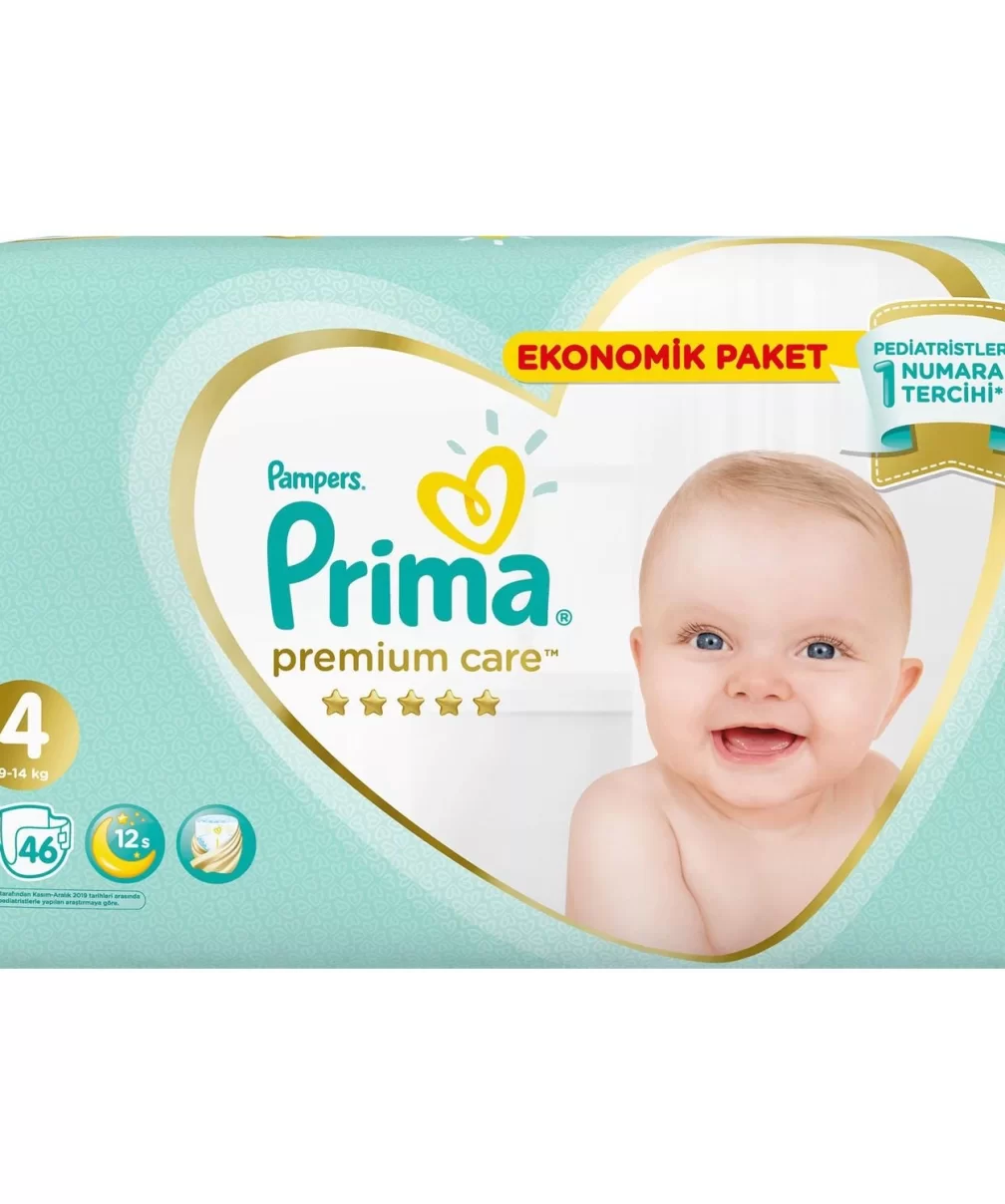 Prima Premium Care Bebek Bezi Ekonomik Paket 4 Beden 46 Adet