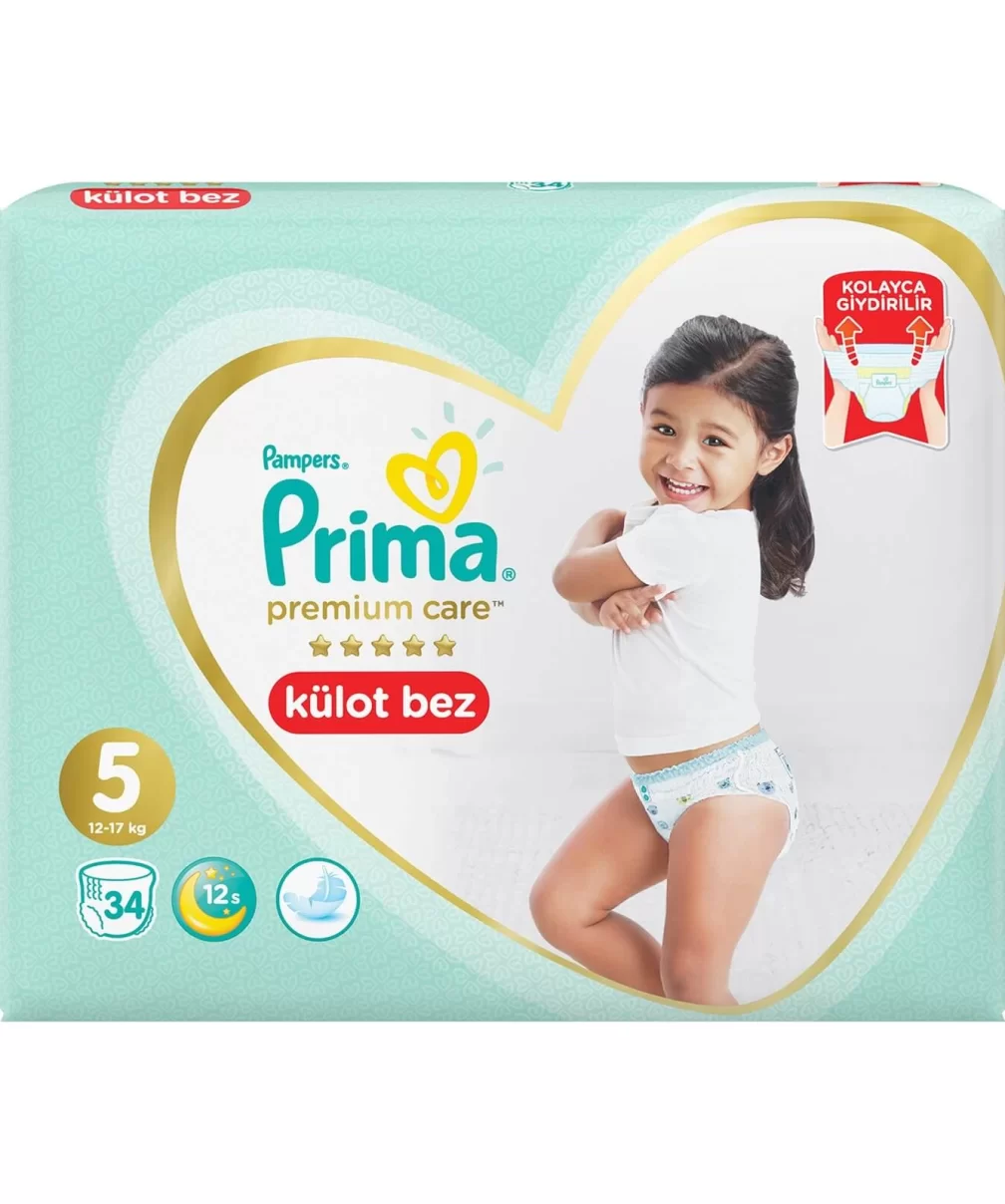 Prima Premium Care Külot Bebek Bezi 5 Beden 34 Adet