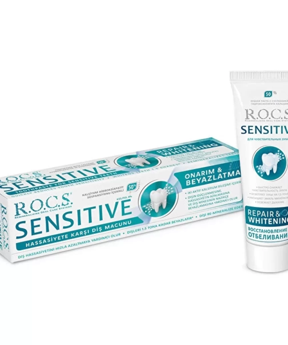 R.O.C.S.Sensitive Onarım ve Beyazlatma Hassas Diş Macunu 75ml