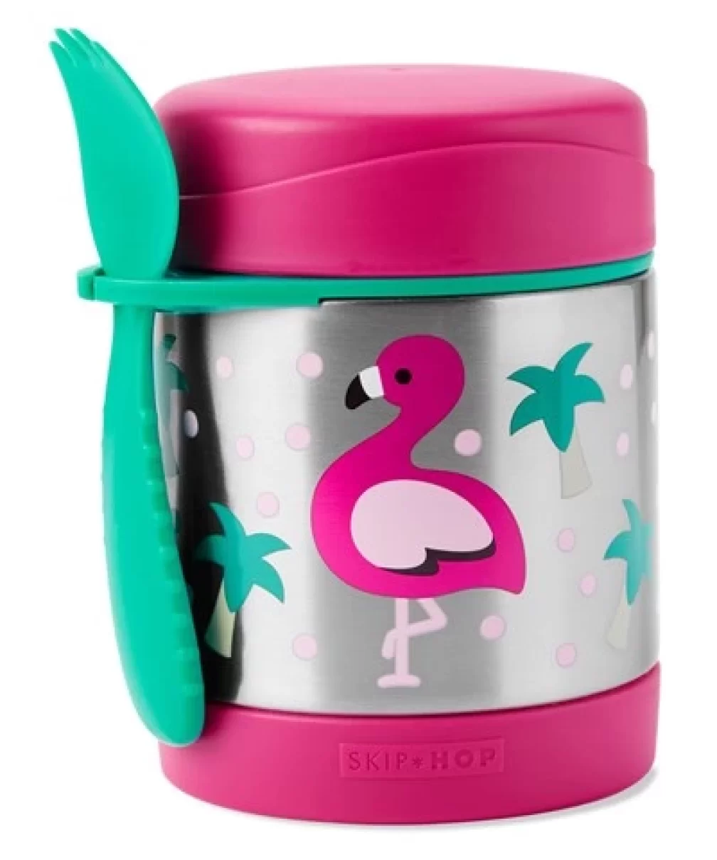 Skip Hop Zoo Paslanmaz Çelik Termos 325 ml Flamingo