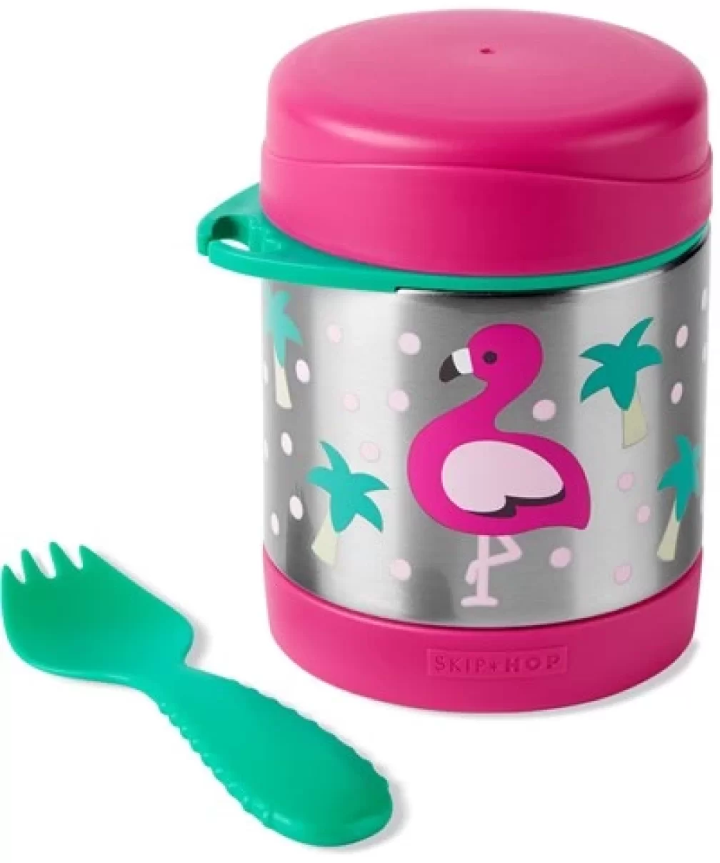 Skip Hop Zoo Paslanmaz Çelik Termos 325 ml Flamingo