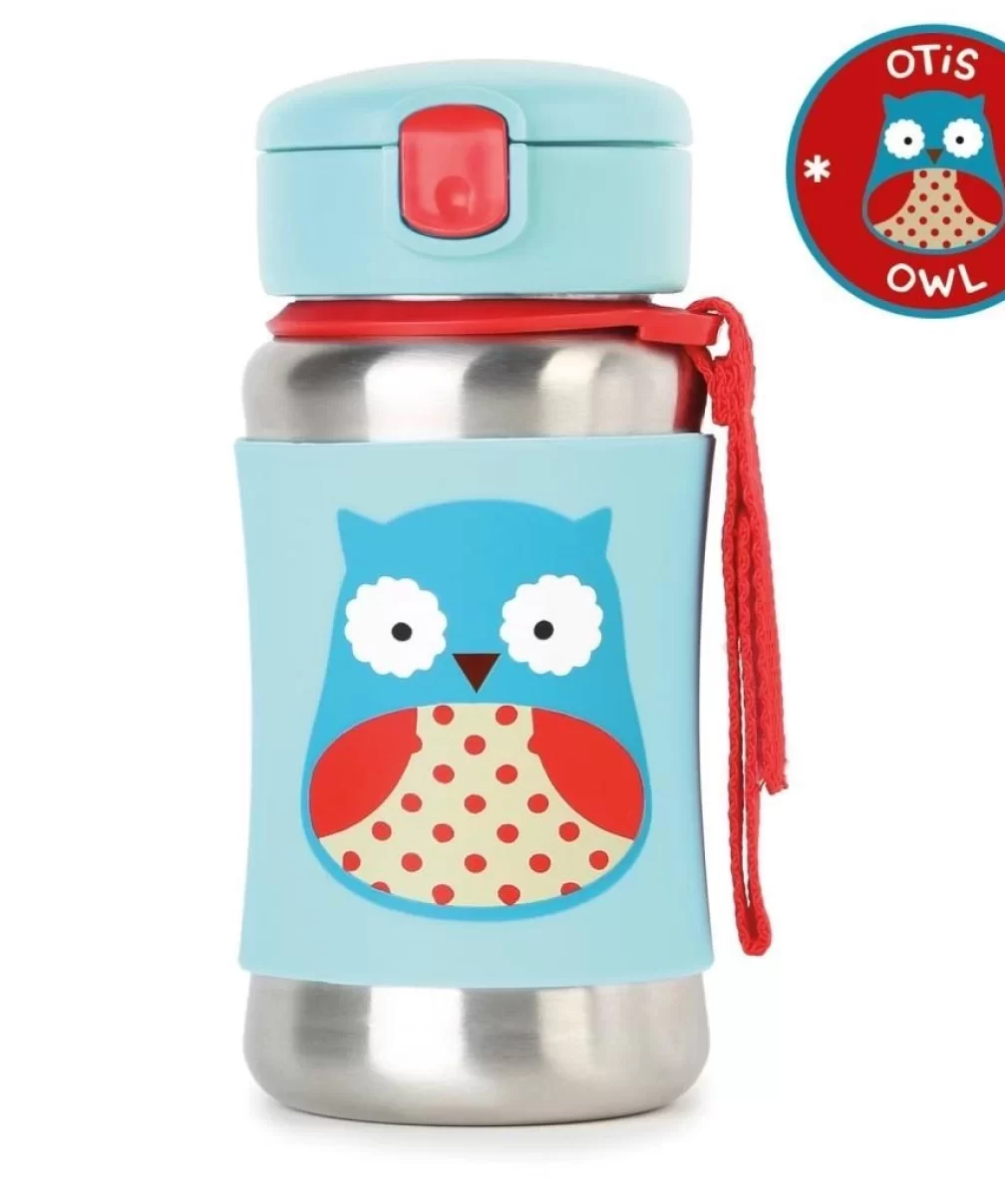 Skip Hop Zoo Pipetli Paslanmaz Çelik Suluk 350 ml Baykuş