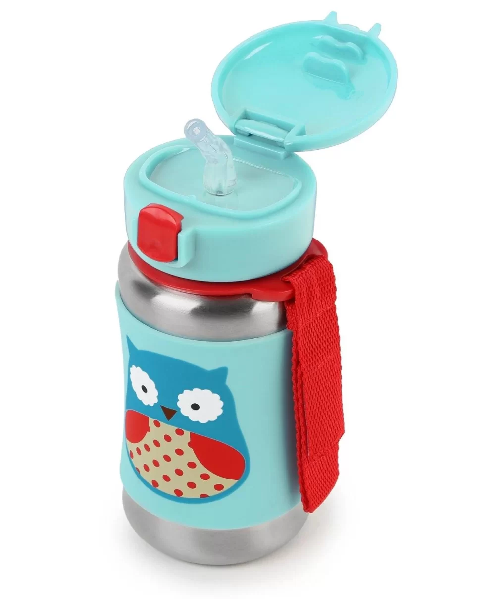 Skip Hop Zoo Pipetli Paslanmaz Çelik Suluk 350 ml Baykuş