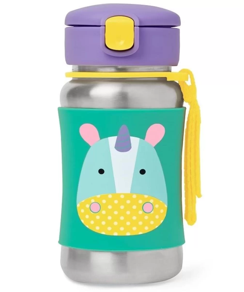 Skip Hop Zoo Pipetli Paslanmaz Çelik Suluk 350 ml Unicorn