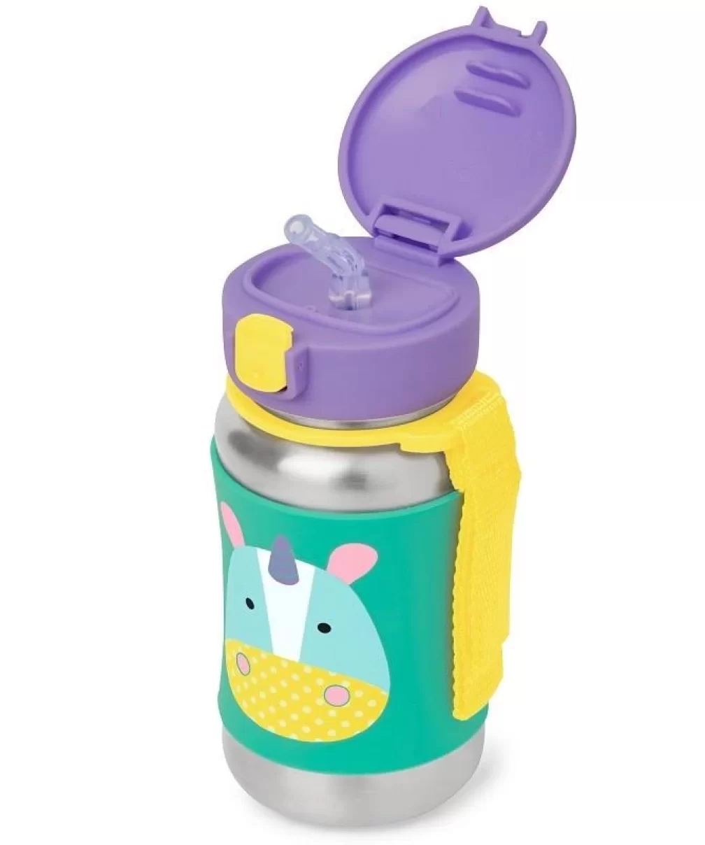 Skip Hop Zoo Pipetli Paslanmaz Çelik Suluk 350 ml Unicorn