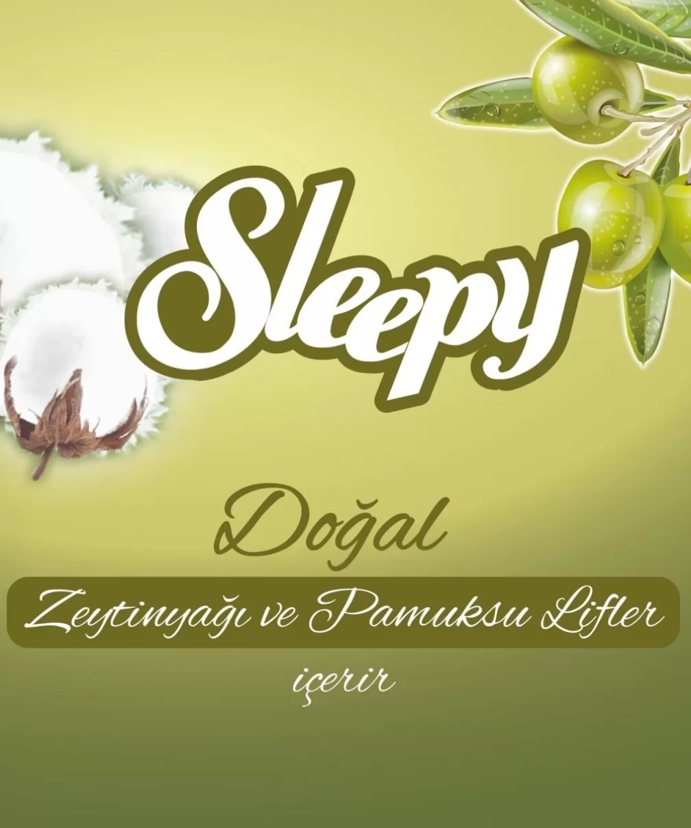 Sleepy Doğal Zeytinyağlı Islak Havlu Mendil 90 Adet