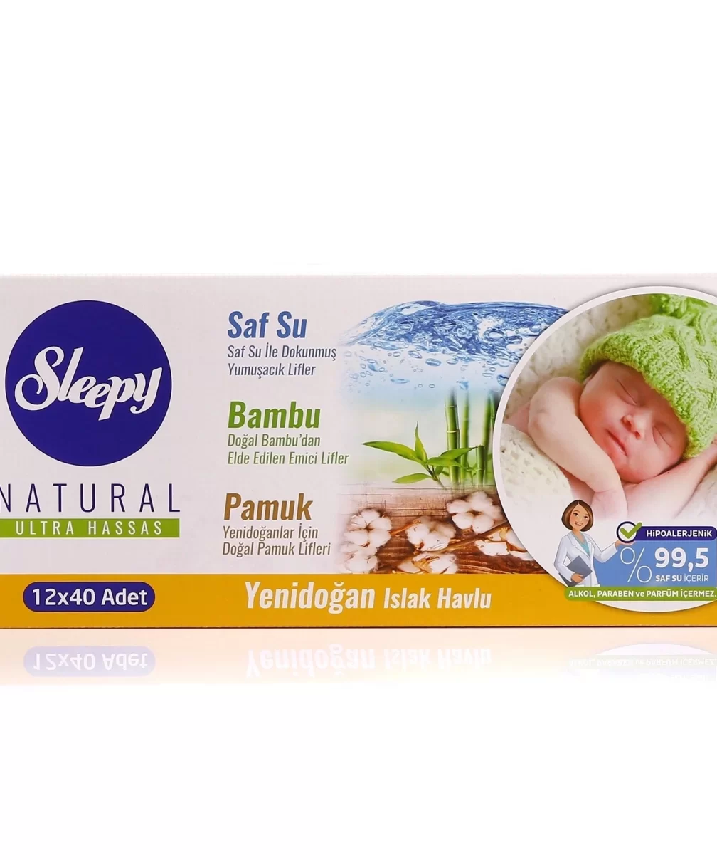 Sleepy Natural Yenidoğan Islak Mendil 12x40 480 Yaprak