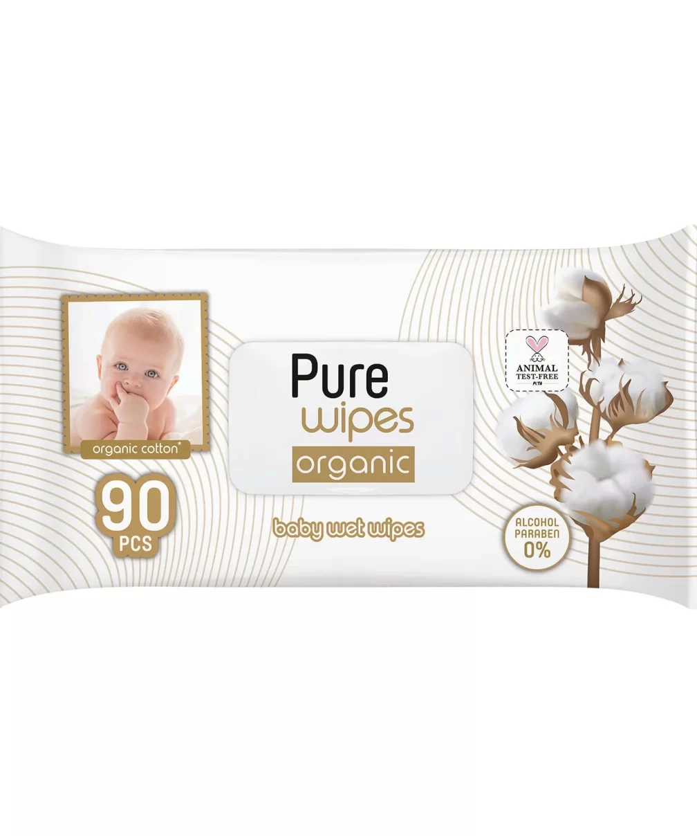 Sleepy Pure Baby Organic Pamuk Islak Mendil 90 Adet