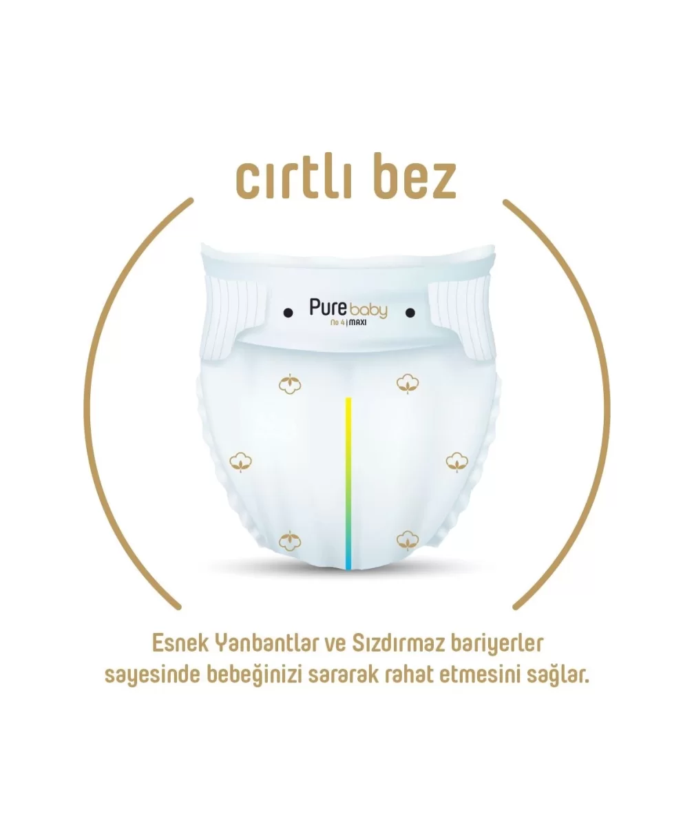 Sleepy Pure Baby Organik Bebek Bezi 2li Jumbo 1 Beden 2-5 Kg 64 Adet