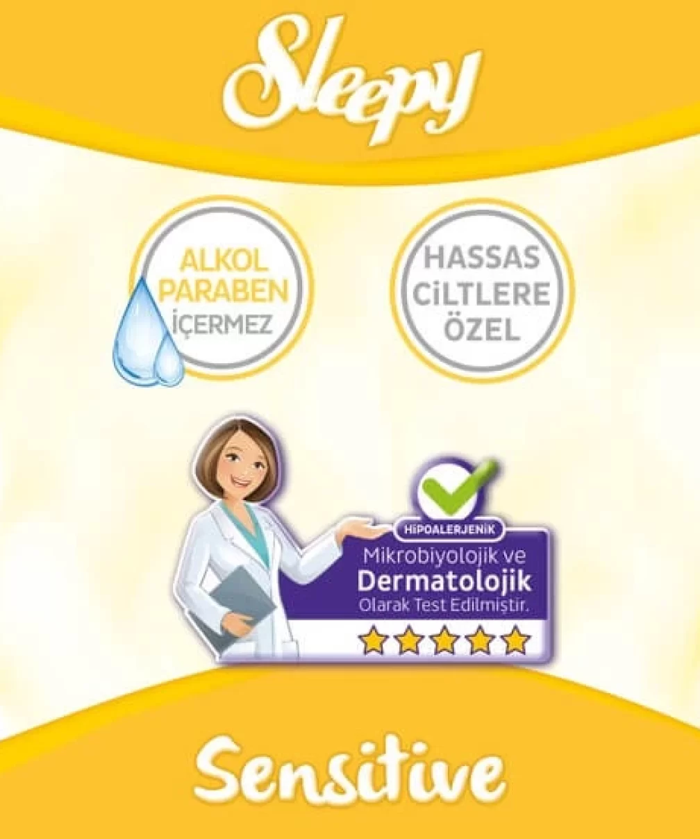 Sleepy Sensitive Islak Havlu Mendil 90 Adet