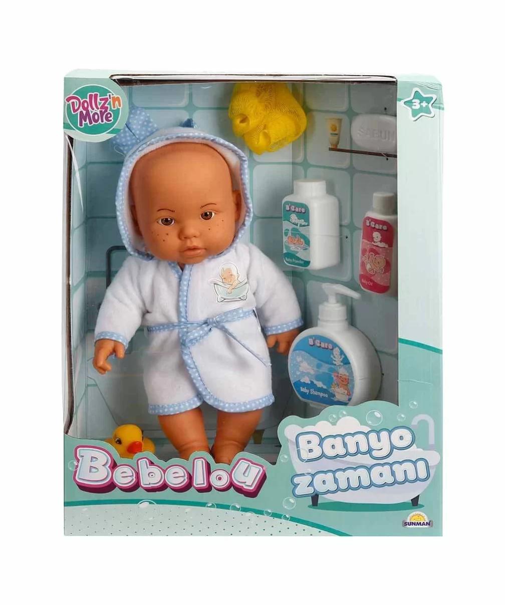 Sunman Bebelou Banyo Zamanı Bebek Seti 35 Cm