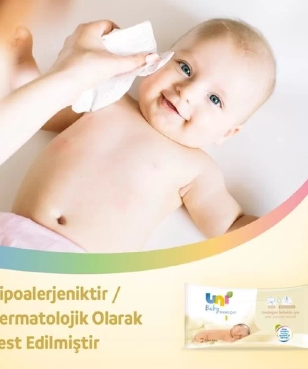 Uni Baby Yenidoğan Islak Havlu Mendil 3Lü 120 Yaprak