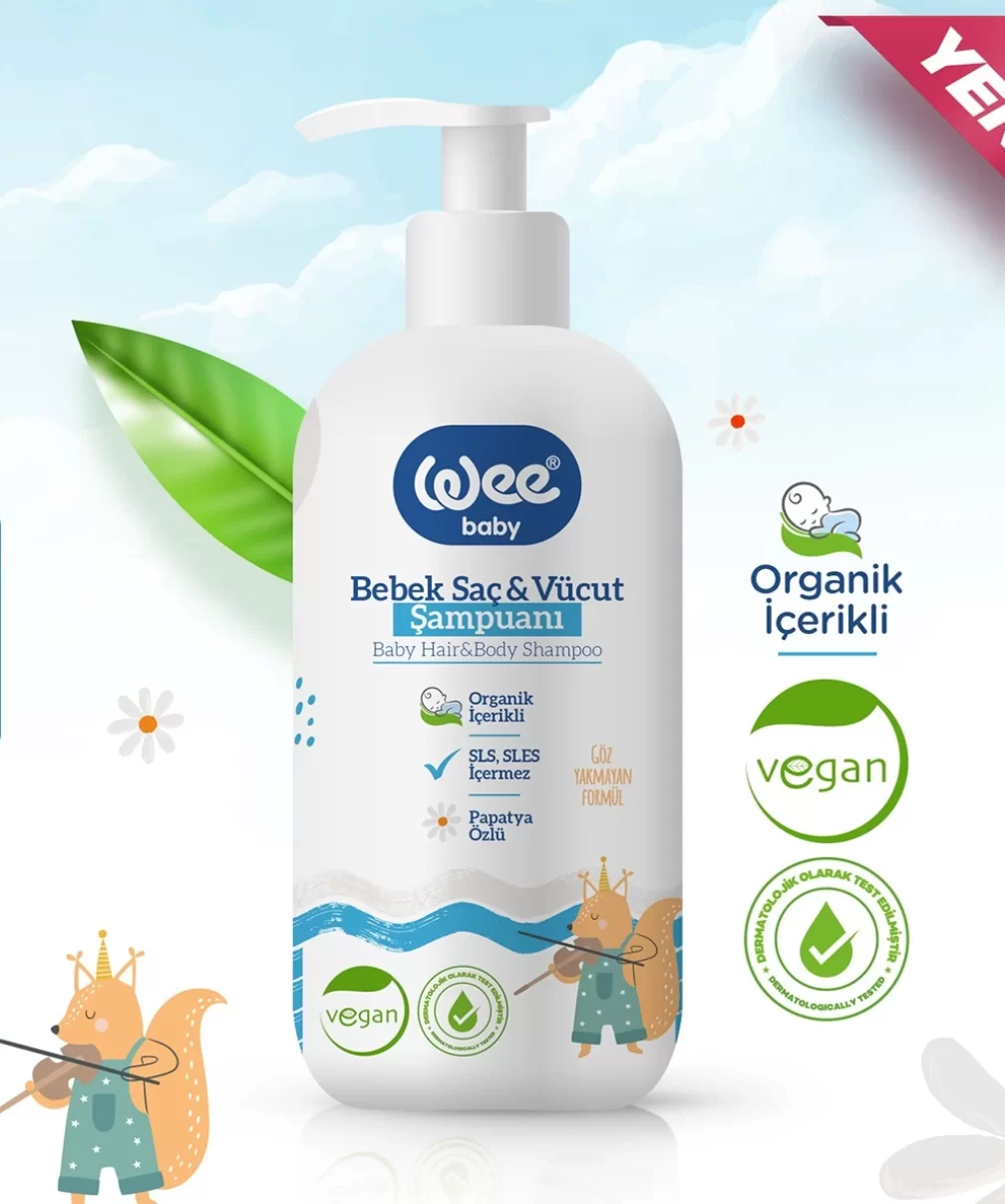 Wee Baby Bebek Saç ve Vücut Şampuanı 500 ml