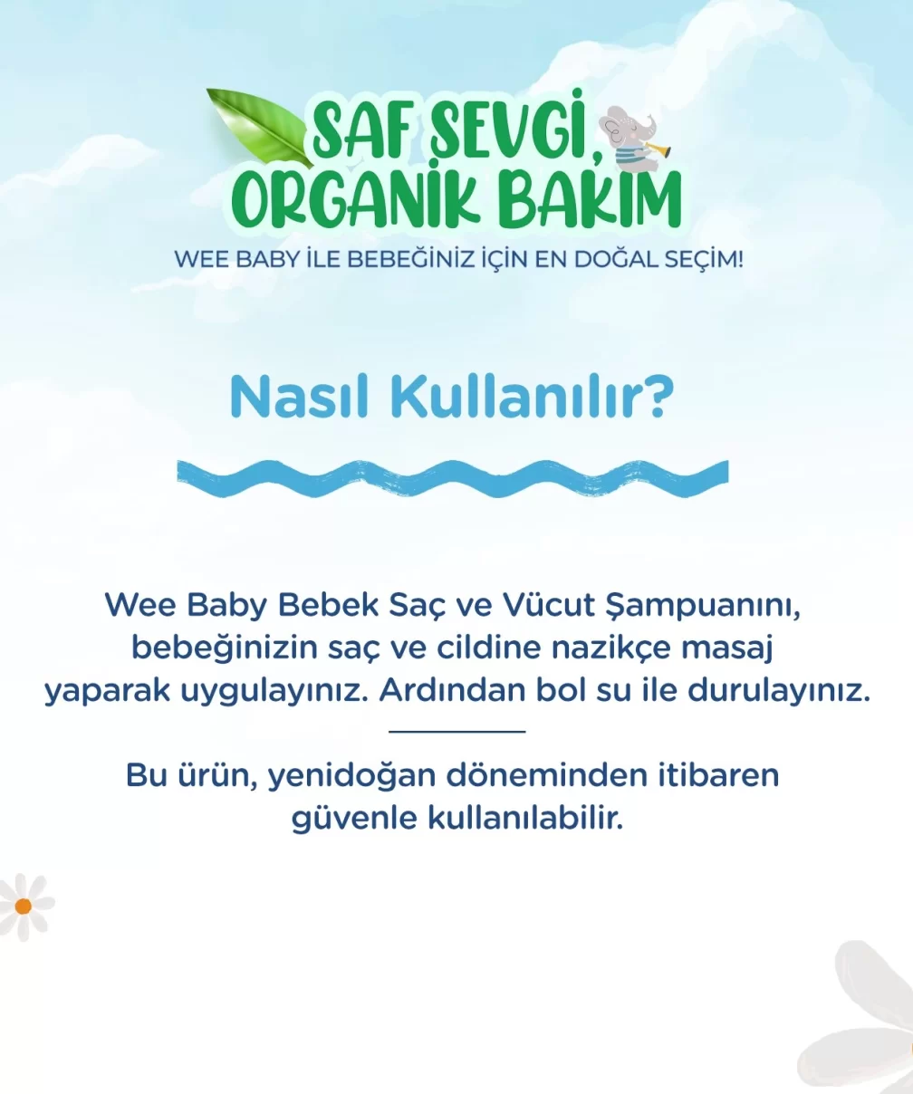 Wee Baby Bebek Saç ve Vücut Şampuanı 500 ml