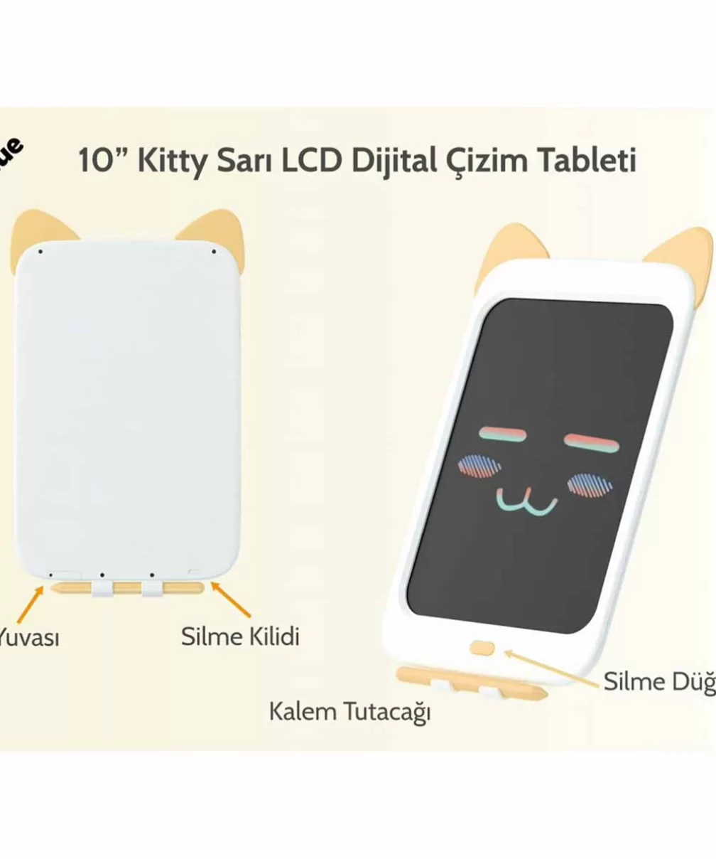 Xiaomi Wicue 10 Sarı Kedi LCD Dijital Renkli Çizim Tableti