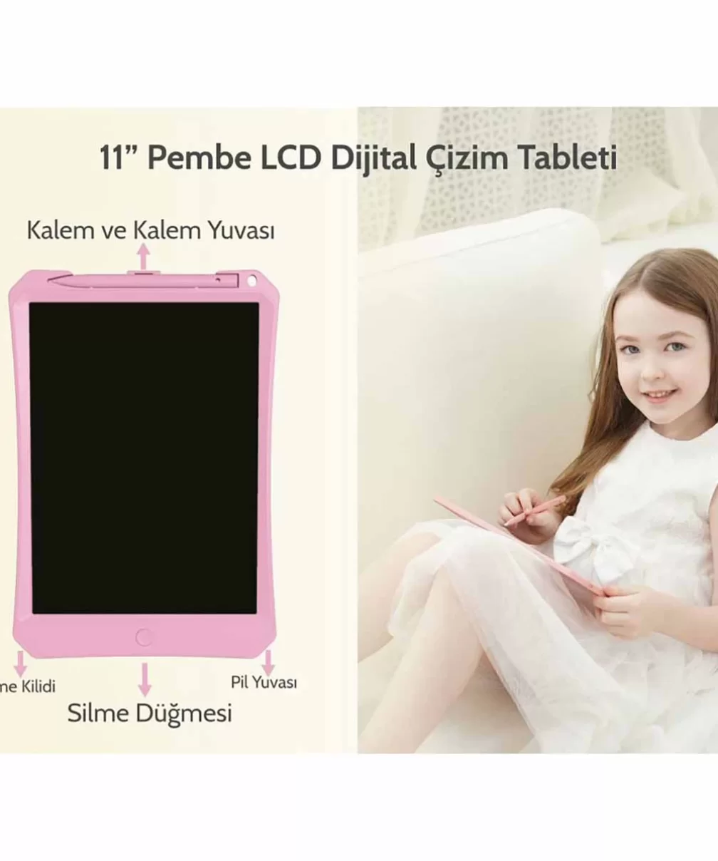 Xiaomi Wicue 11 LCD Dijital Çizim Tableti Pembe