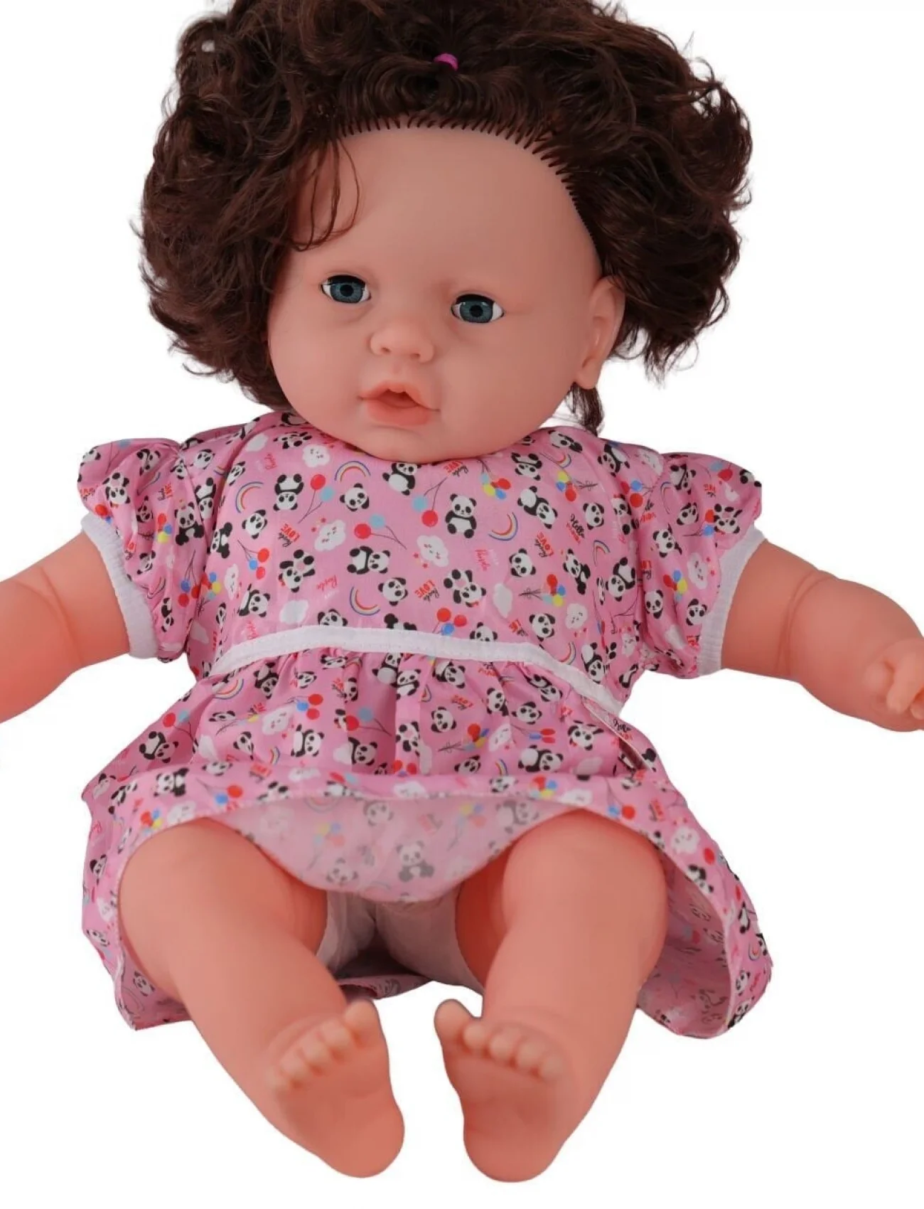 0073 60 CM DOLGU GÖVDELİ SAÇLI BÜYÜK BEBEK