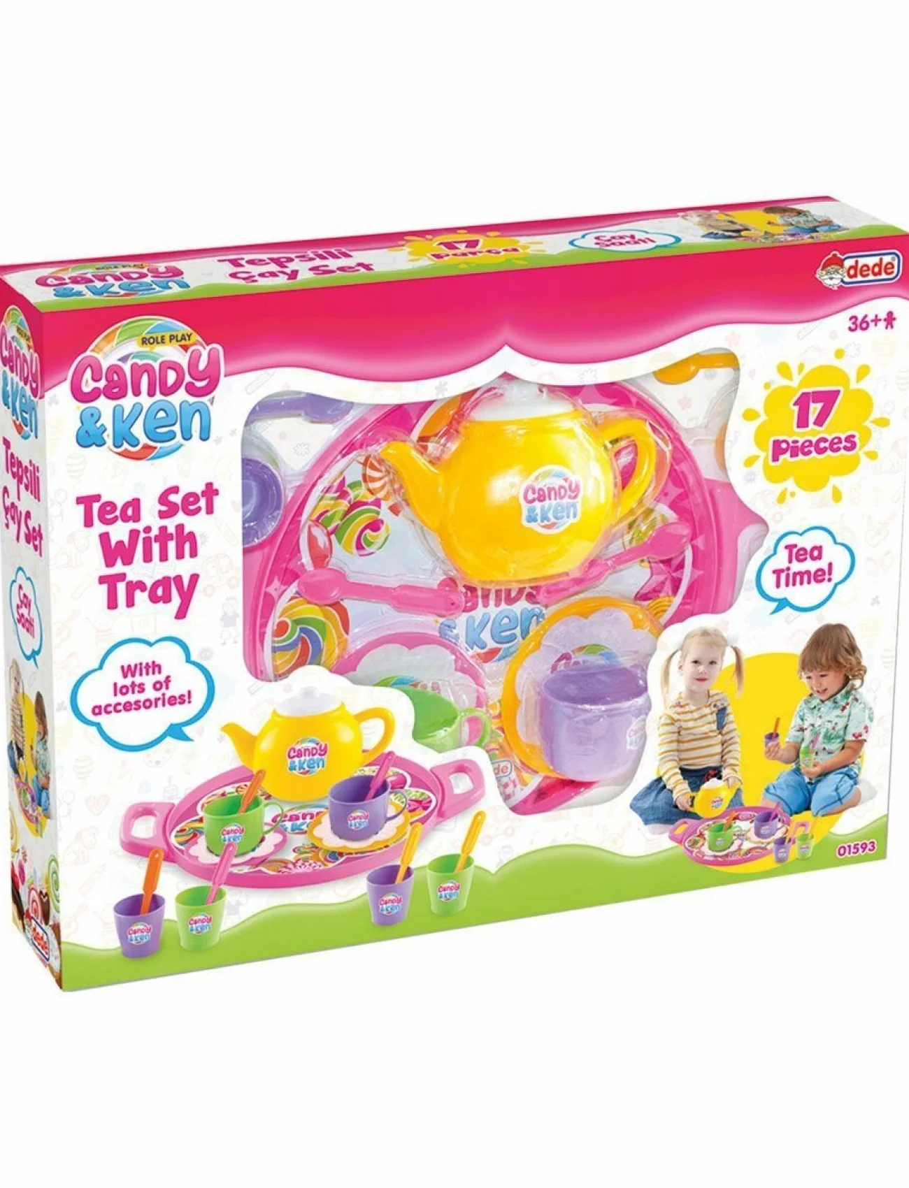 01593 CANDY TEPSİLİ ÇAY SET