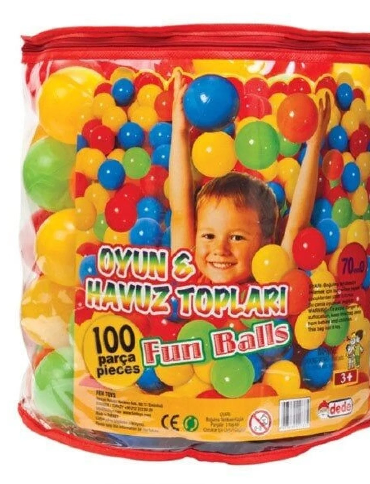 01733 OYUN HAVUZ TOPU 100 LÜ FİLELİ  7CM