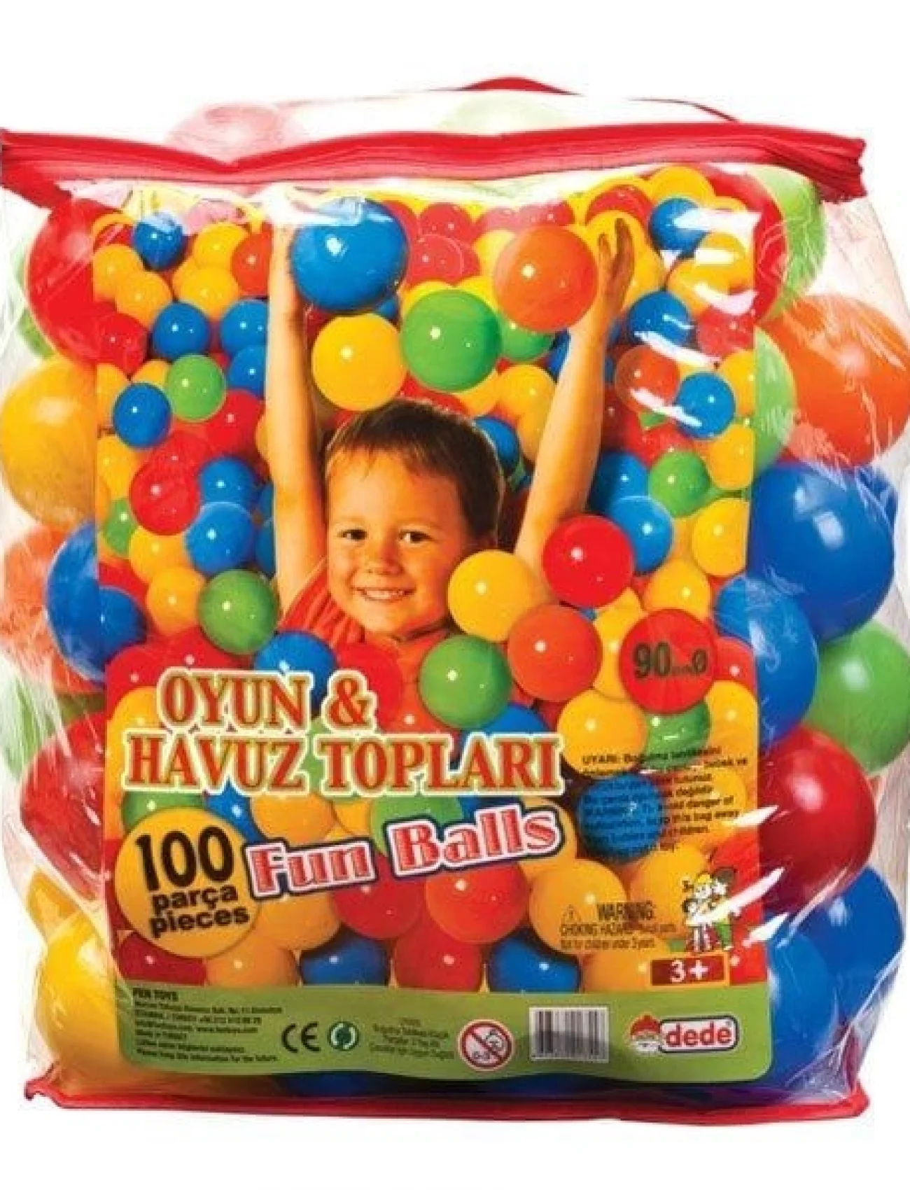 01755 Oyun Havuz Topu 9 cm -Dede