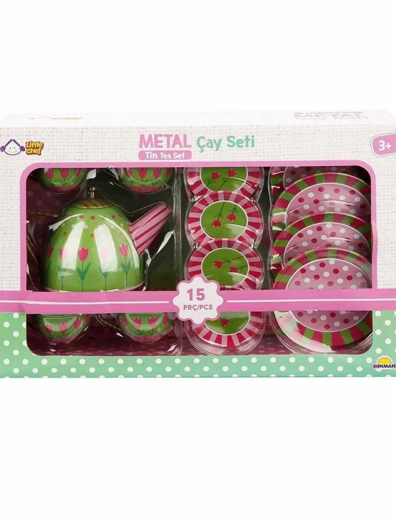 02169 Metal Oyuncak Çay Takımı 15 Parça -Sunman