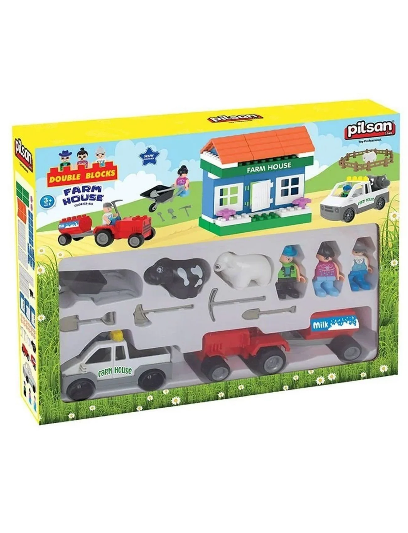 03 615 Double Blocks Çiftlik Seti -Pilsan