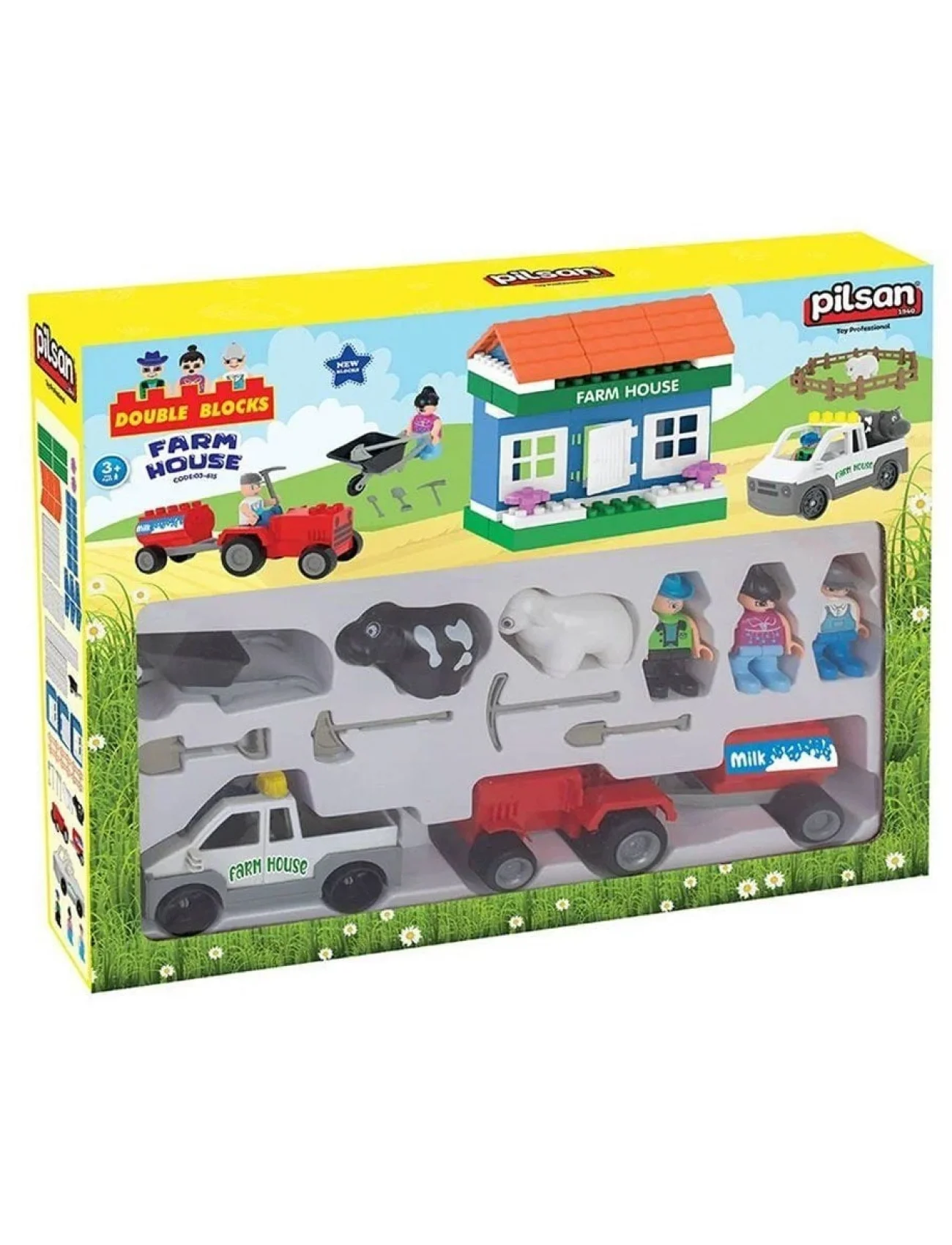 03 615 Double Blocks Çiftlik Seti -Pilsan