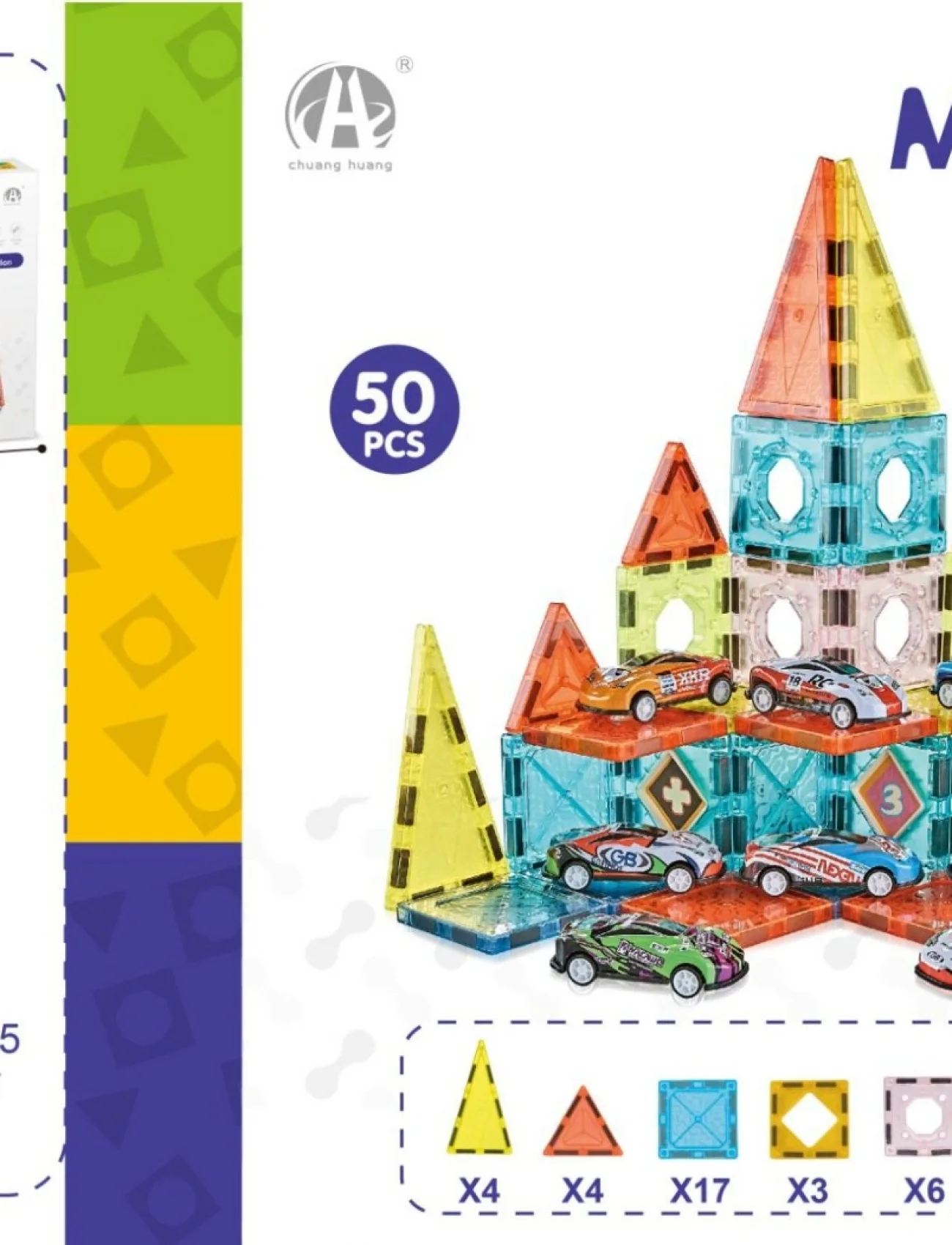 03-CH1291 5,5 CM MANYETİK BLOKLAR 50 PCS