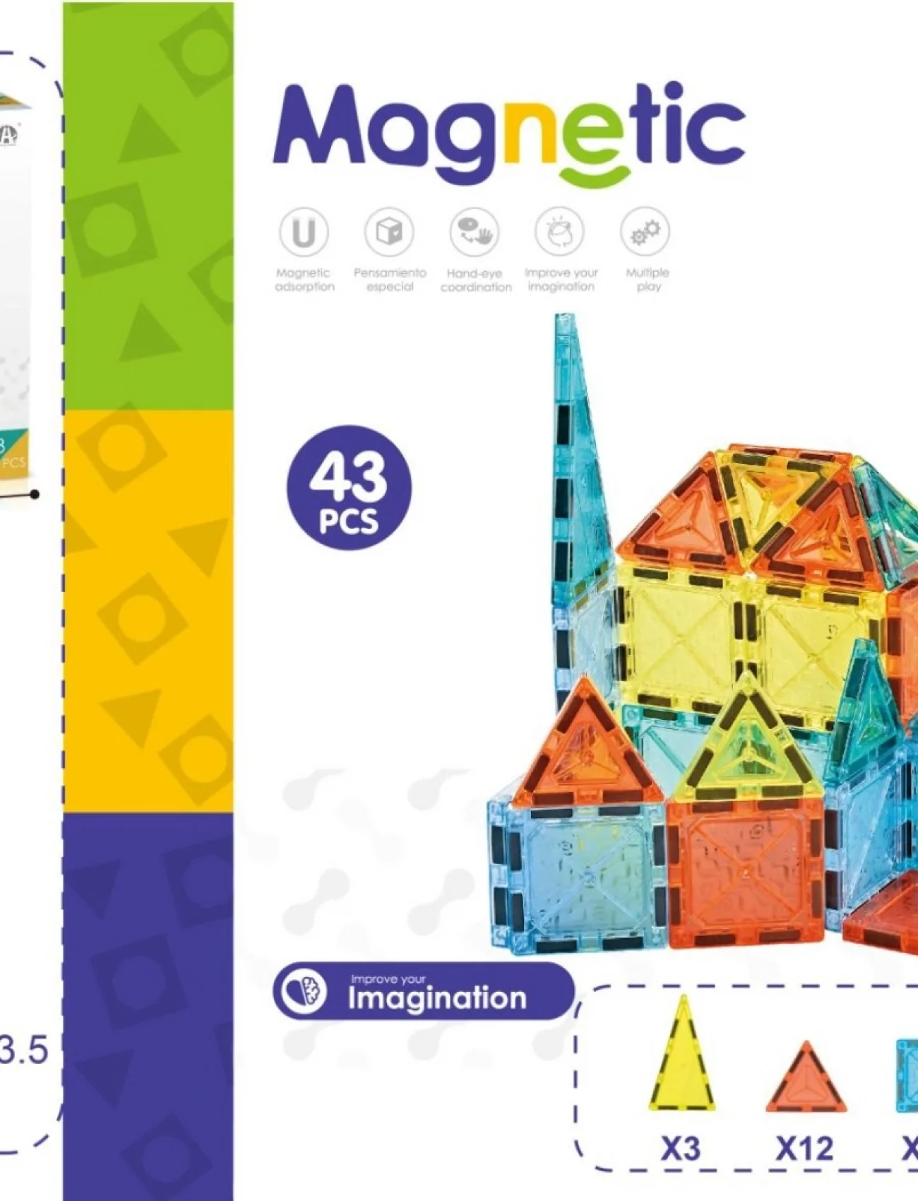 03-CH1301 5,5 CM MANYETİK BLOKLAR 43 PCS