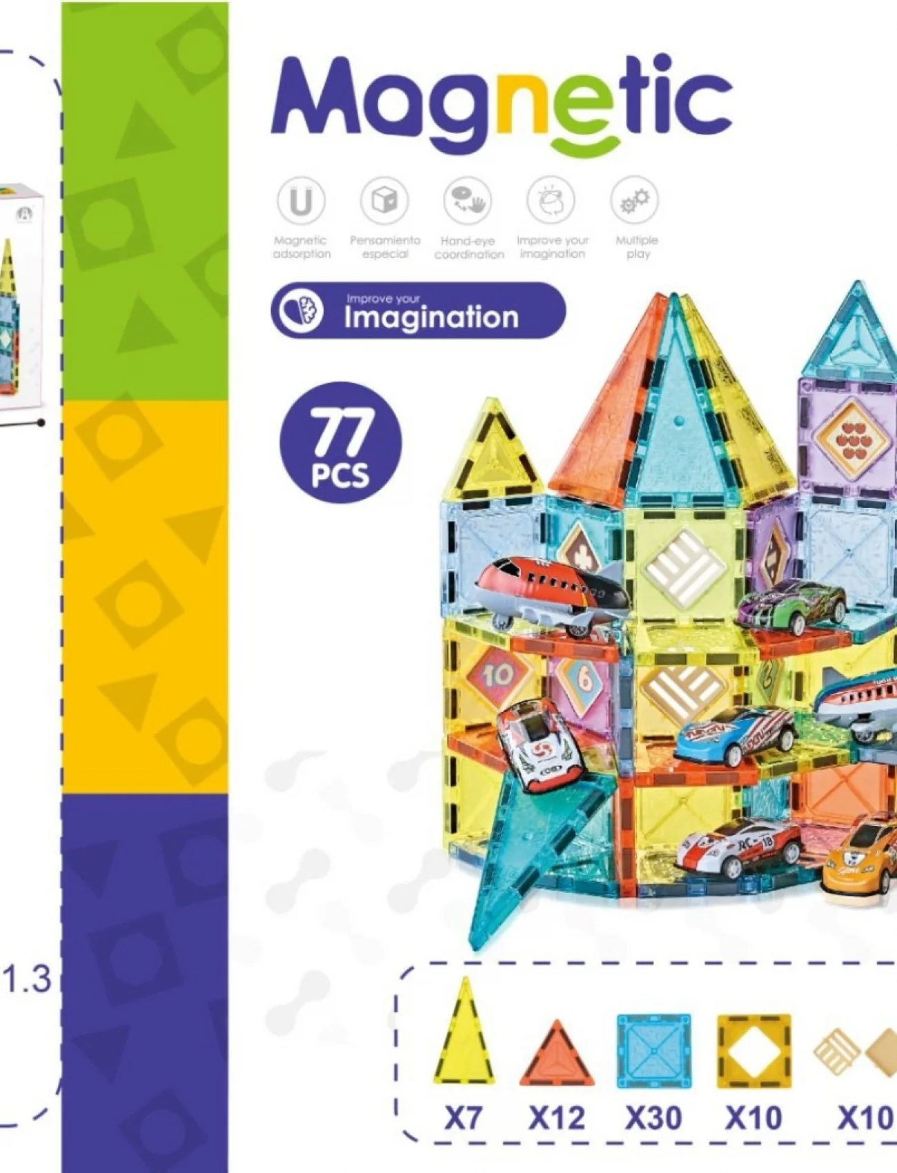 03-CH1302 5,5 CM MANYETİK BLOKLAR 77 PCS