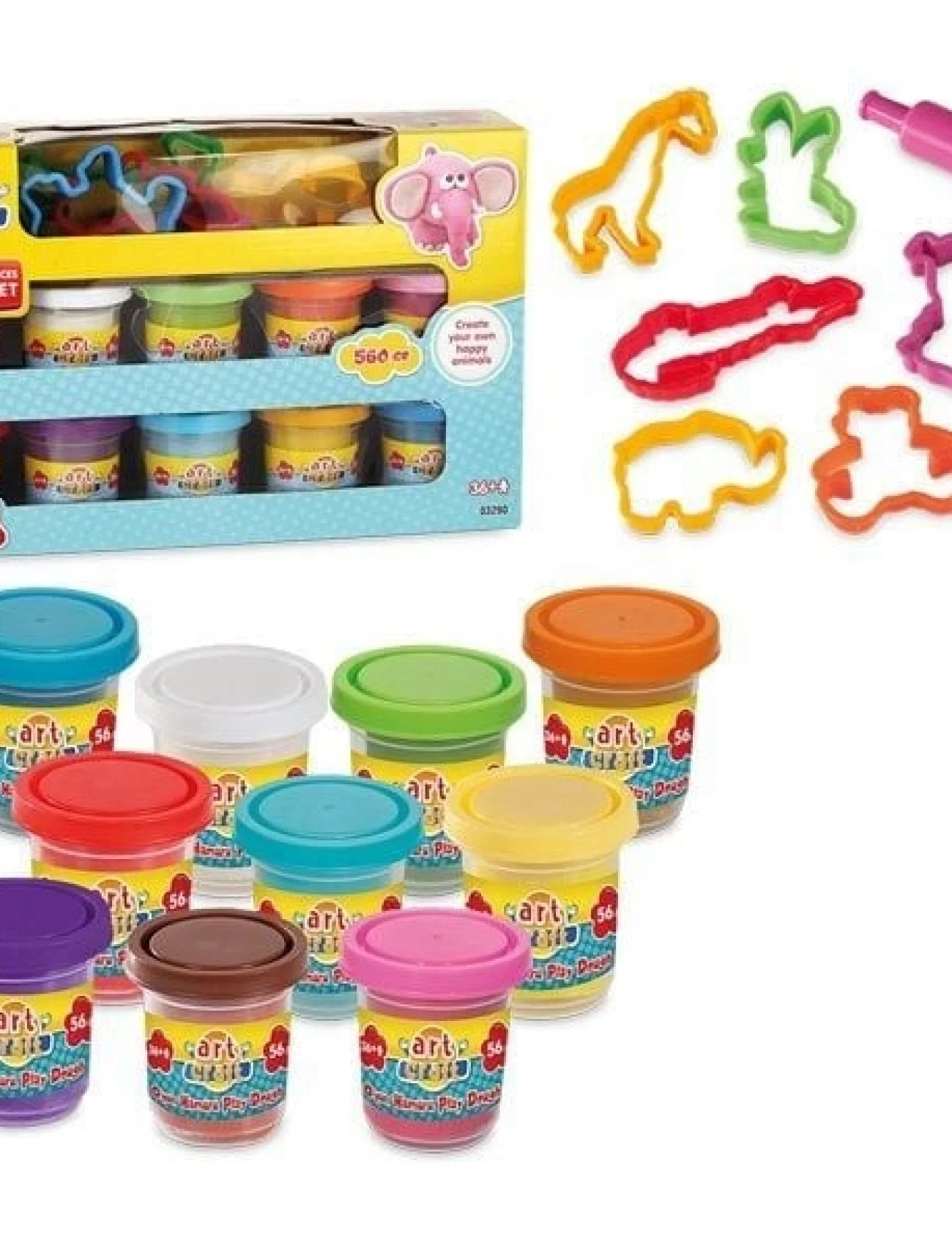 03290 Art Craft 16 parça HAMUR SETİ-RENGARENK / 560 gr