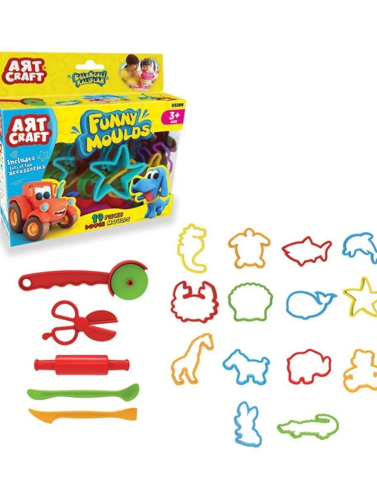 03299 Art Craft 19 parça EĞLENCELİ KALIPLAR