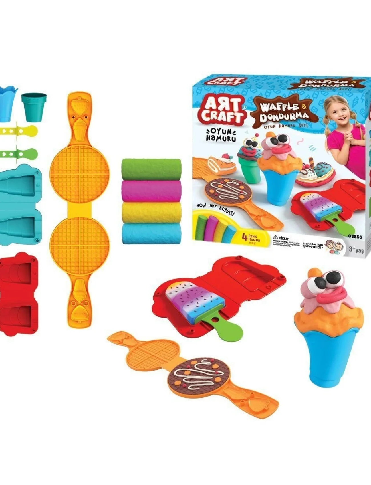 03556 WAFFLE-DONDURMA HAMUR SET 200GR