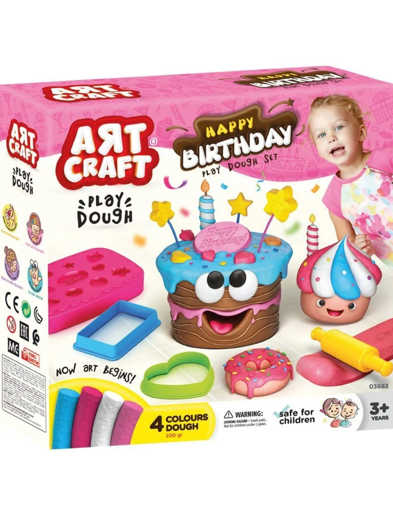 03683 Art Craft Doğum Günü Hamur Set 200 gr