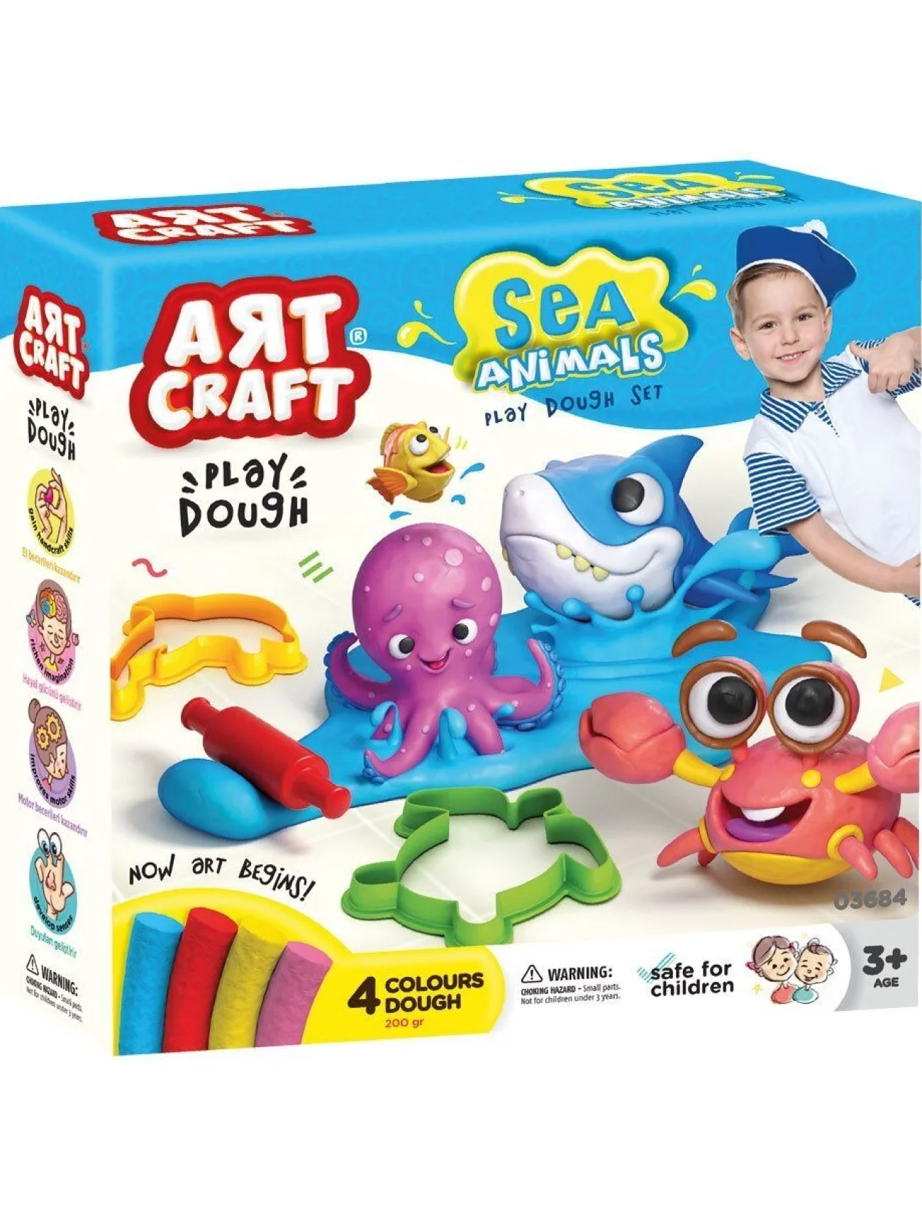 03684 Art Craft Deniz Hayvanları Hamur Set 200 gr