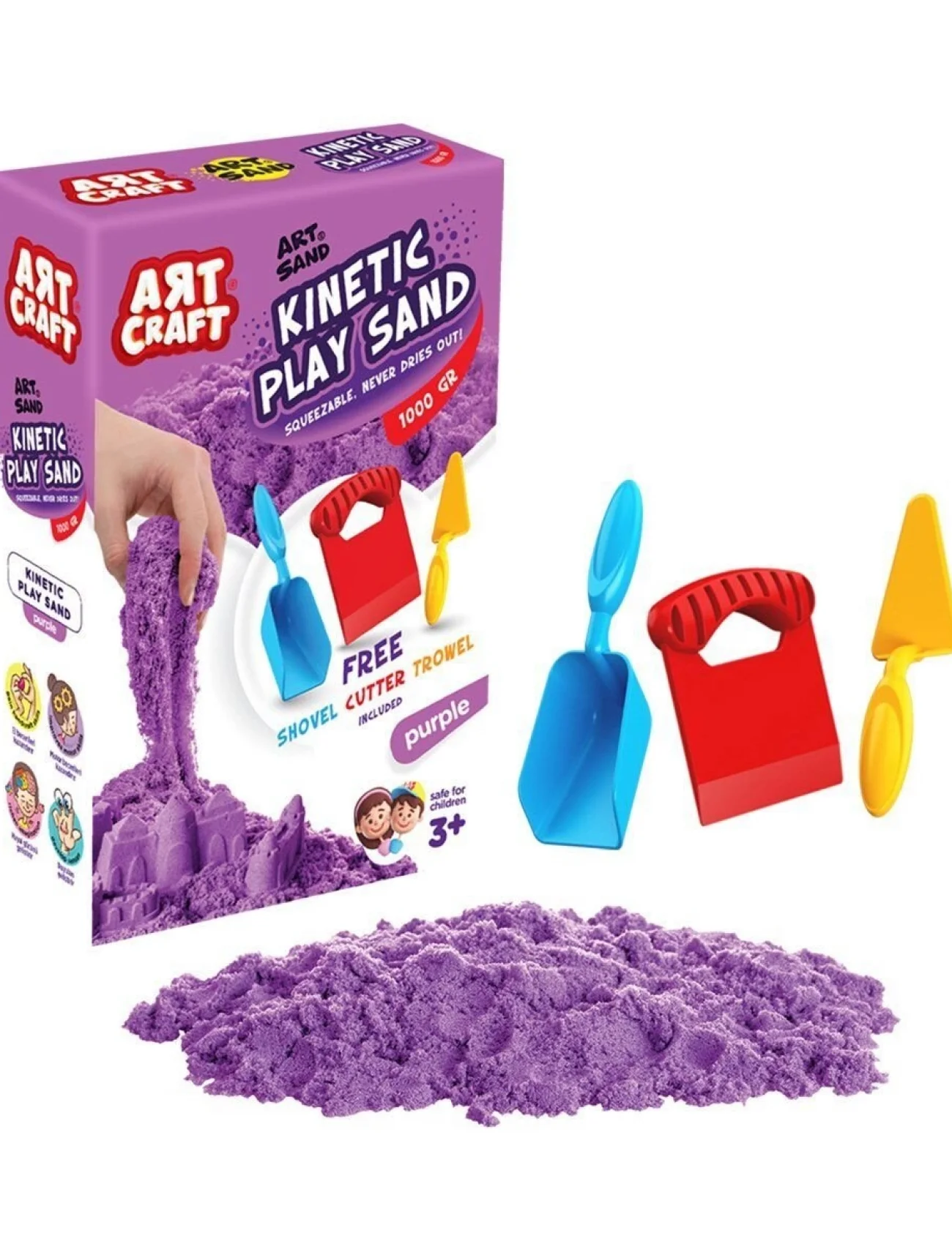 03694 AKSESUARLI MOR KİNETİK OYUN KUMU 1000 GR