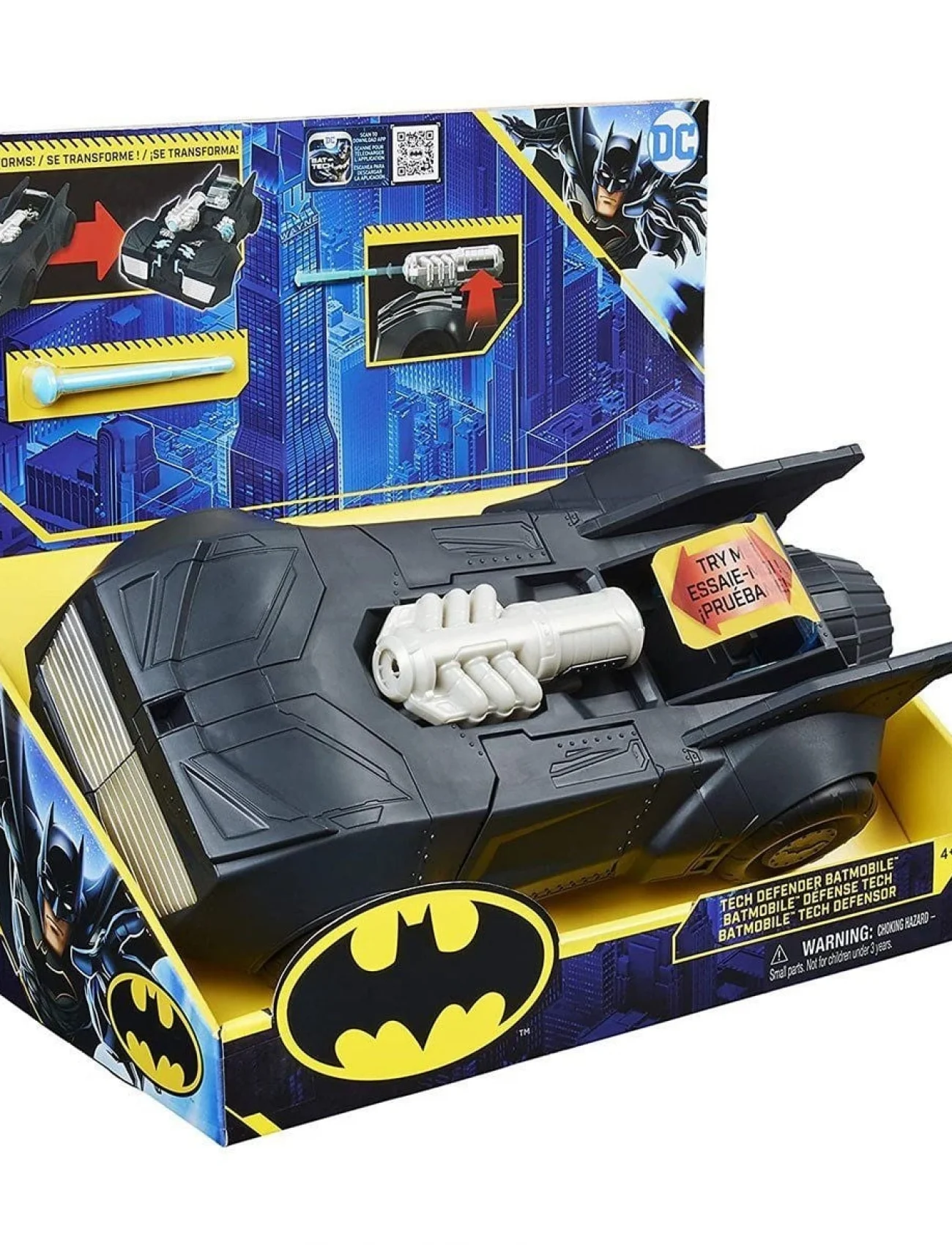 037676 DC Comics Tech Defender Batmobil -Spinmaster