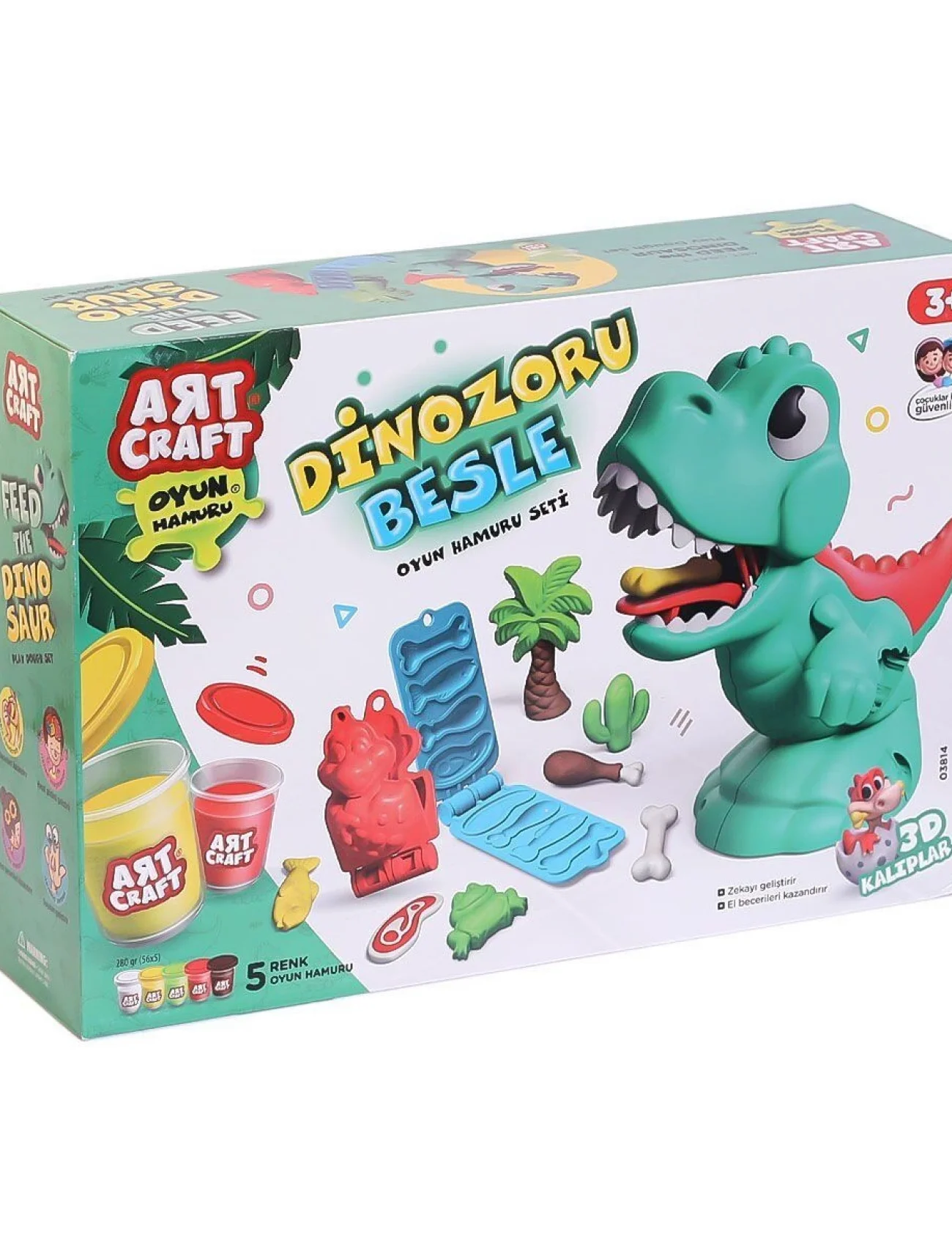 03814 Dinozoru Besle Oyun Hamur Seti 280 Gr