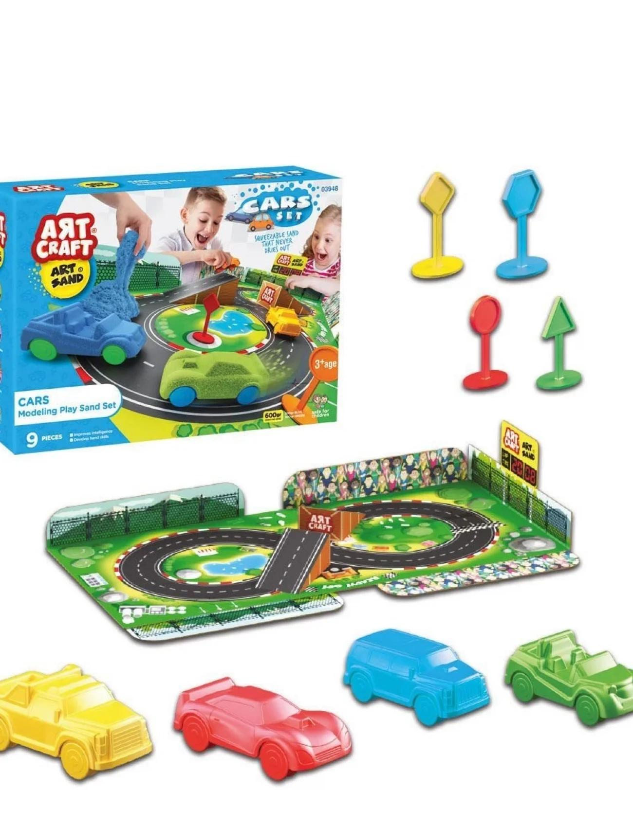 03948 Artsand Arabalar Kum Seti 600 gr -Fentoys